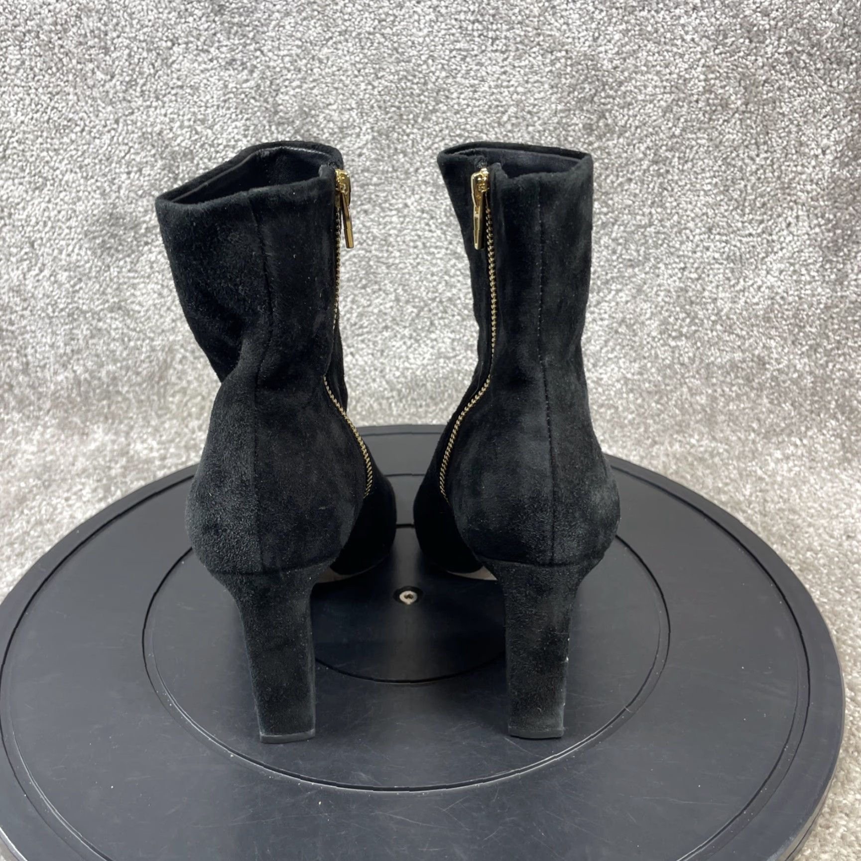 Alexander Wang Alexander Wang Black Suede Booties Women Size 38 EU 7.5 US Pointed Toe High Block Heel Ankle Zip Casual Size US 8 / IT 38 - 6 Thumbnail