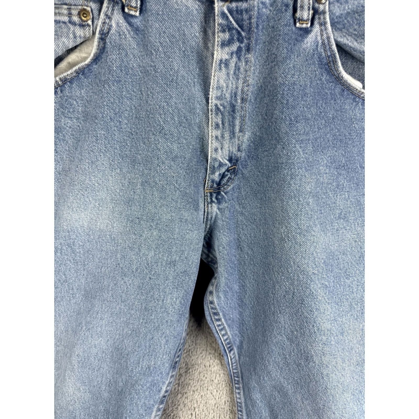 Wrangler Wrangler Jeans Mens 36x32 Blue Regular Fit Denim Straight Leg Jeans High Rise but not included? Size US 36 / EU 52 - 5 Thumbnail