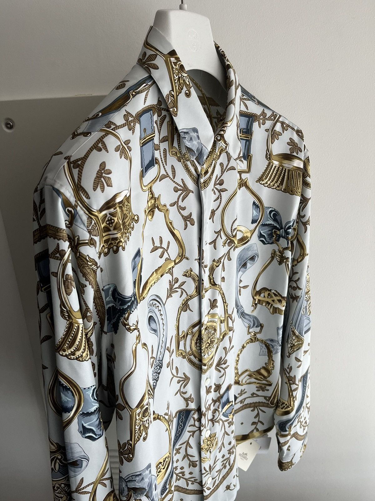 Hermes Hermes 24 SS Super Runway Premium Silk Shirt Size US XL / EU 56 / 4 - 18 Thumbnail
