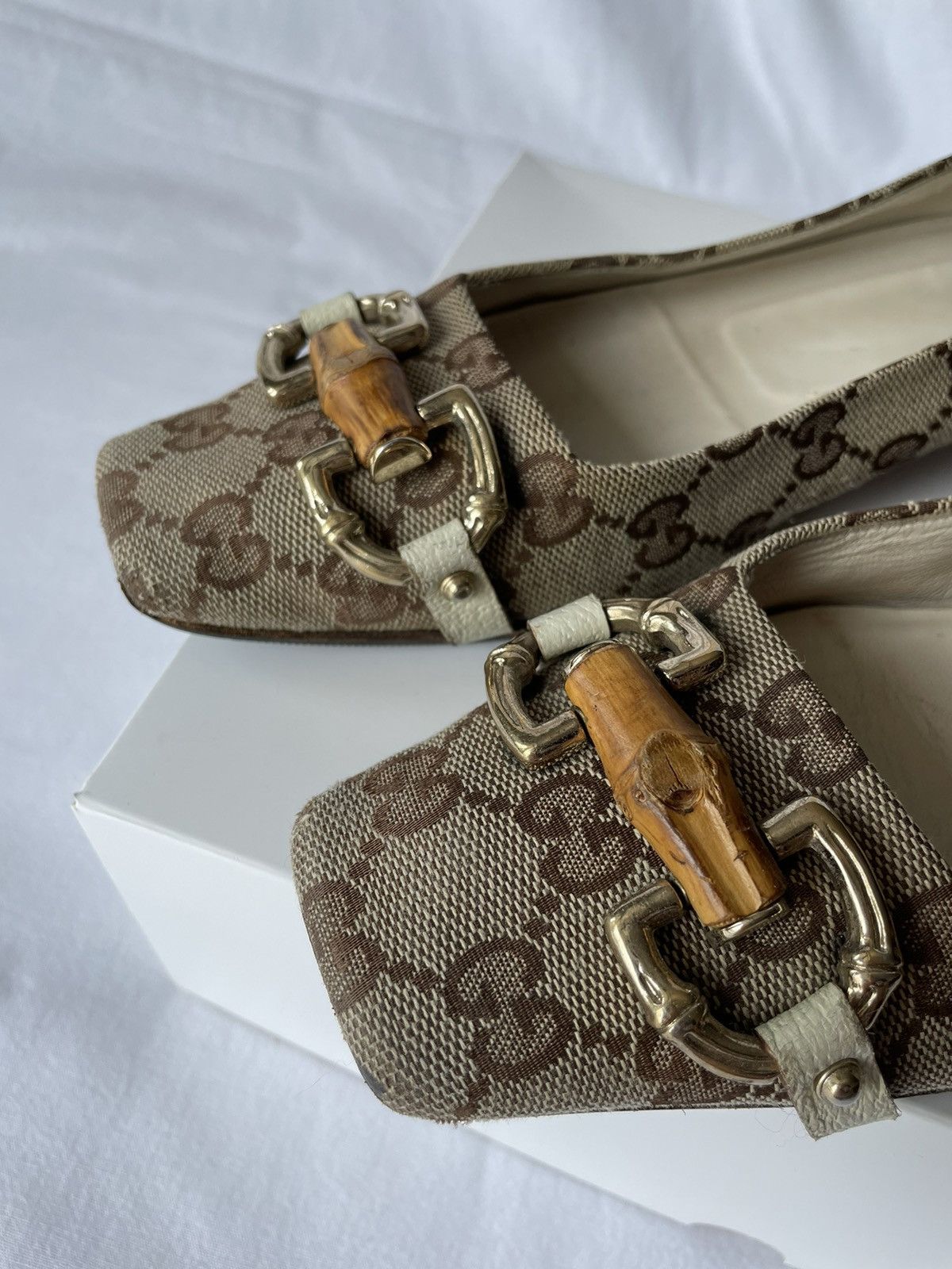 Gucci × Tom Ford × Vintage GUCCI MONOGRAM VINTAGE low-top shoes Tom Ford era , size 37C Size US 7 / IT 37 - 6 Thumbnail