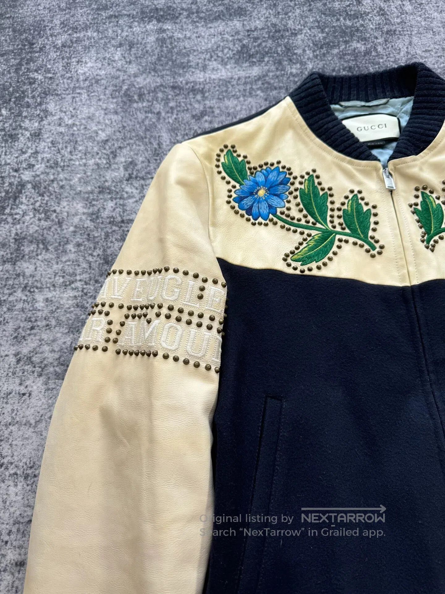 Gucci Gucci Floral Studded Embroidered Wool Jacket. Size US L / EU 52-54 / 3 - 3 Thumbnail