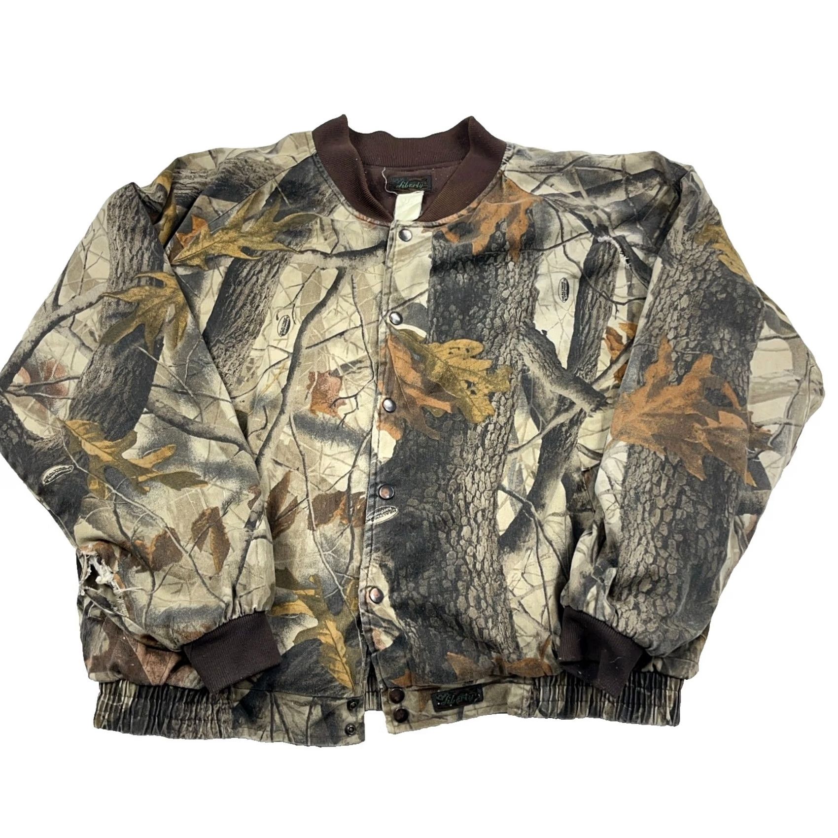 Realtree Final Answer: Vintage Realtree Camo Jacket Men XXL Bomber Hardwoods 90s Y2K Blanket Lined Snap Size US XXL / EU 58 / 5 - 2 Thumbnail
