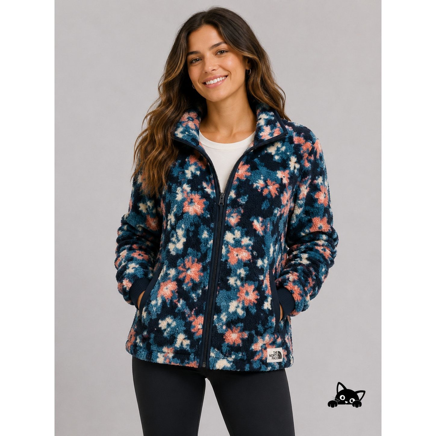 The North Face Northface Campshire Abstract Floral Zip Fleece Jacket Med Size M / US 6-8 / IT 42-44 - 3 Thumbnail