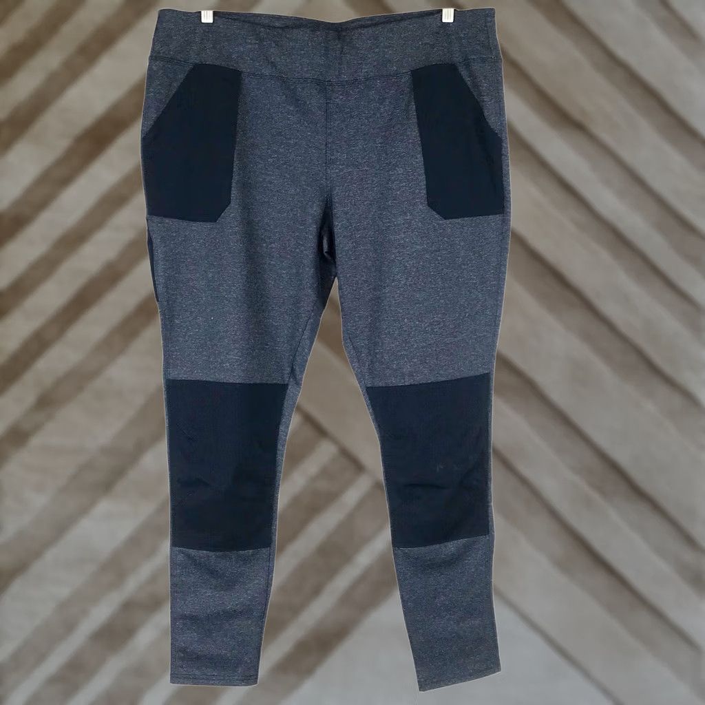 Carhartt CARHARTT Womens XXL TALL PANTS Grayish Blue Fitted Elastic Waist Pull-On Size 42" / US 20 - 1 Thumbnail