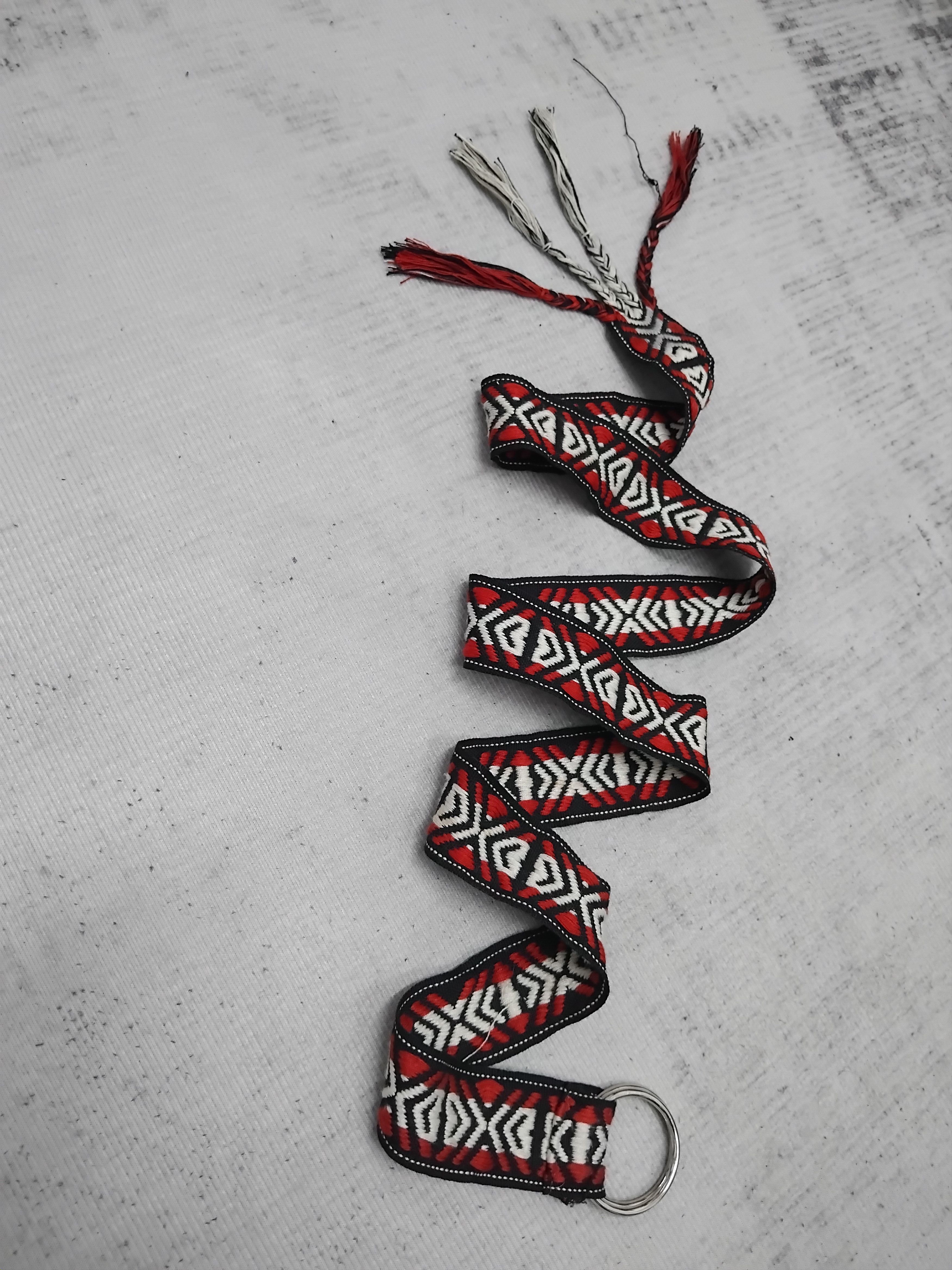 PPFM Navajo red Indian style red black white belt Size ONE SIZE - 2 Thumbnail
