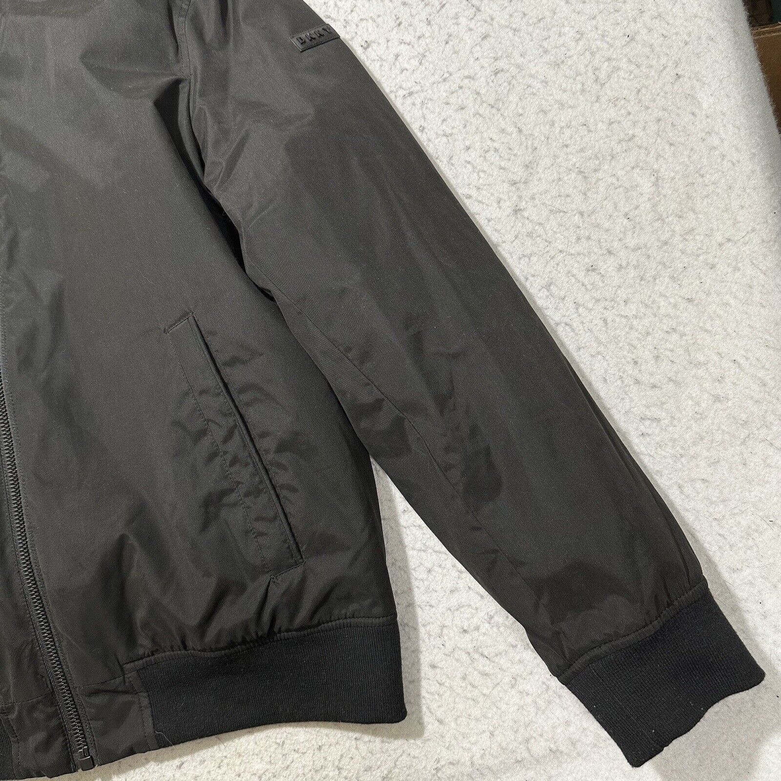 DKNY DKNY Medium Windbreaker Jacket Zip Hooded Black Logo Coat Size US M / EU 48-50 / 2 - 7 Thumbnail