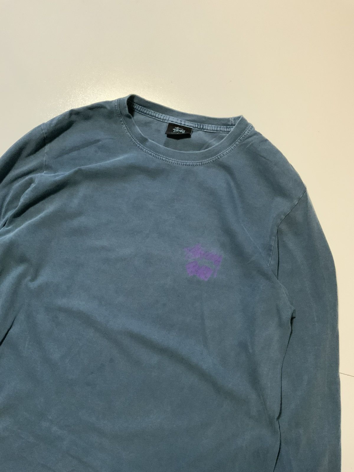 Stussy Stussy Pigment Dyed Blue Dice Skateboarding Graphic T-Shirt Size US S / EU 44-46 / 1 - 4 Thumbnail
