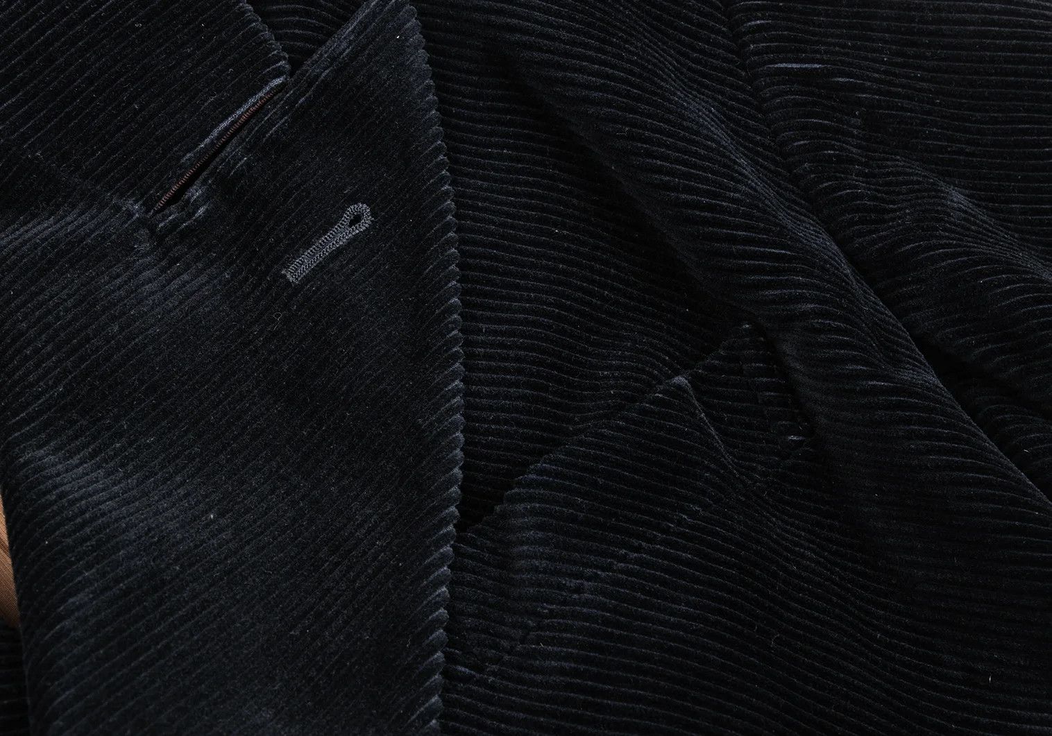 Jean Paul Gaultier Cotton Corduroy Peak Lapel Double Jacket in Black Size 50 Size US M / EU 48-50 / 2 - 5 Thumbnail