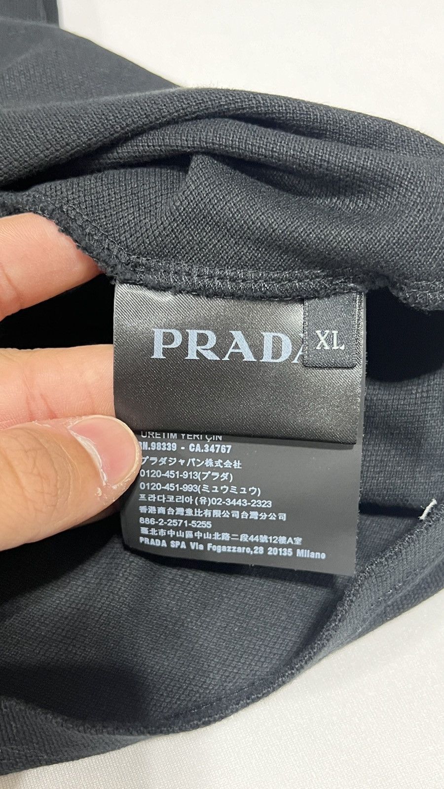 Prada Prada Pique Black Polo Shirt Size US XL / EU 56 / 4 - 5 Thumbnail