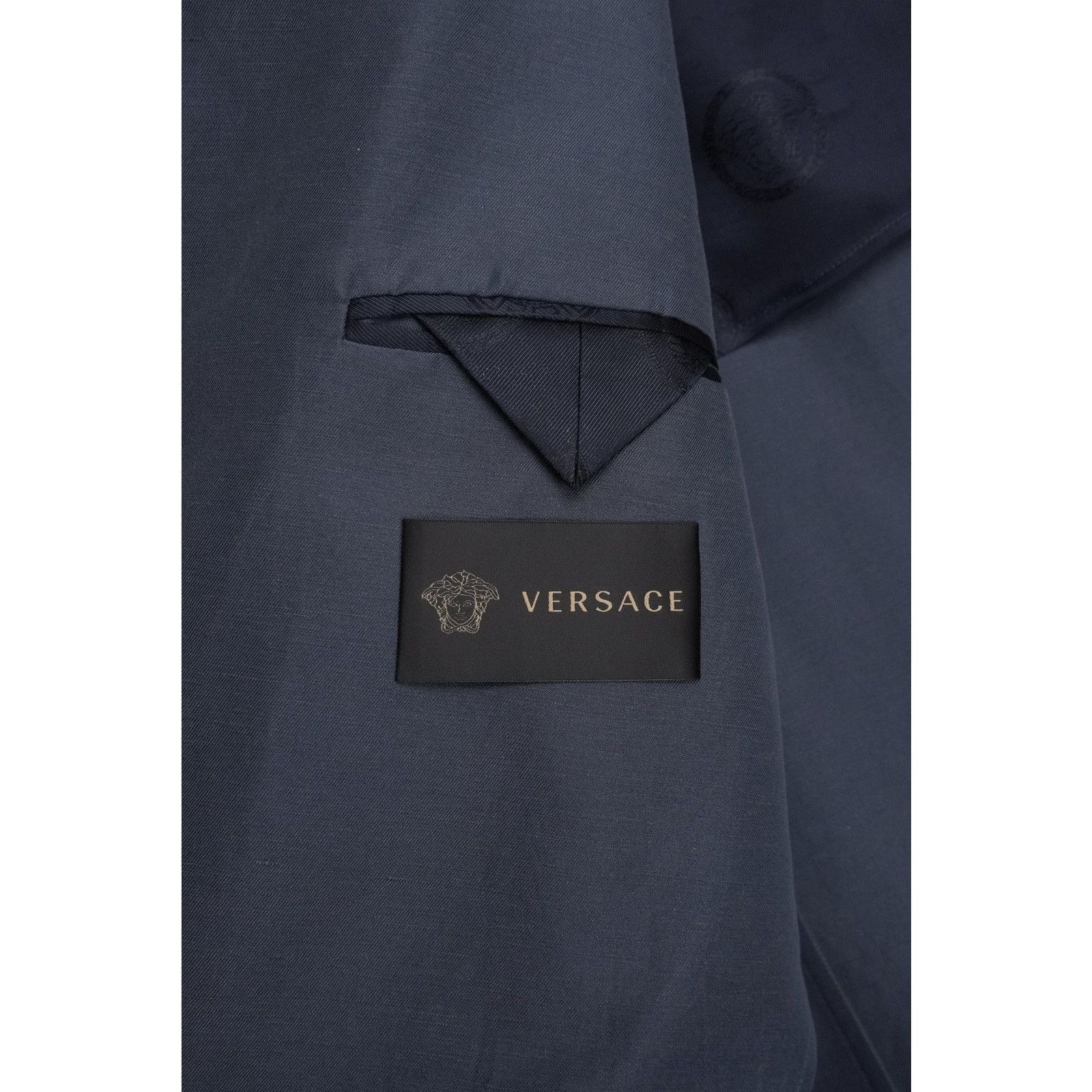 Versace Gianni versace greca logo medusa button linen blazer jacket Size US L / EU 52-54 / 3 - 10 Thumbnail