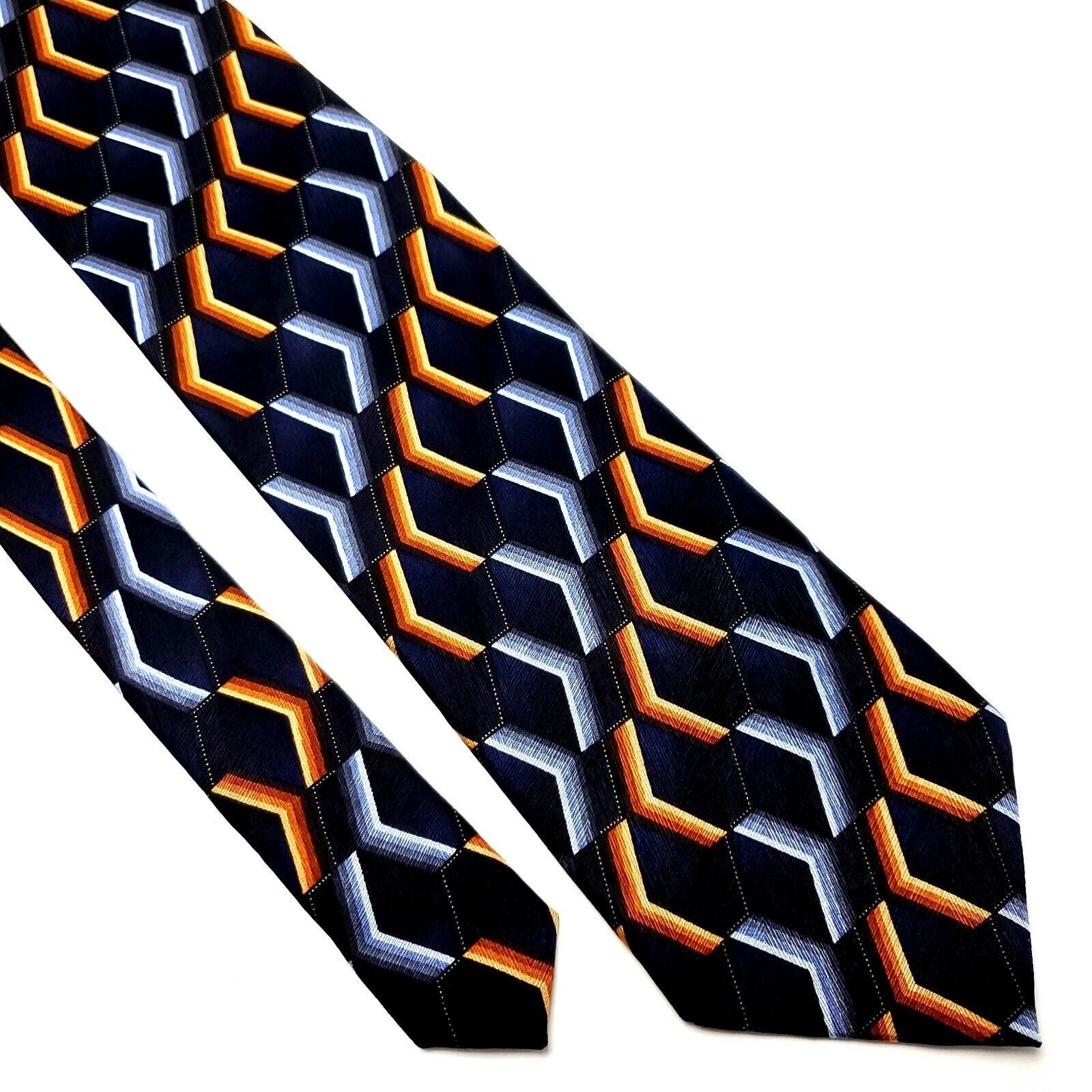 Alexander Julian Alexander Julian Colours Silk Tie Black Geometric Print Size ONE SIZE - 1 Thumbnail