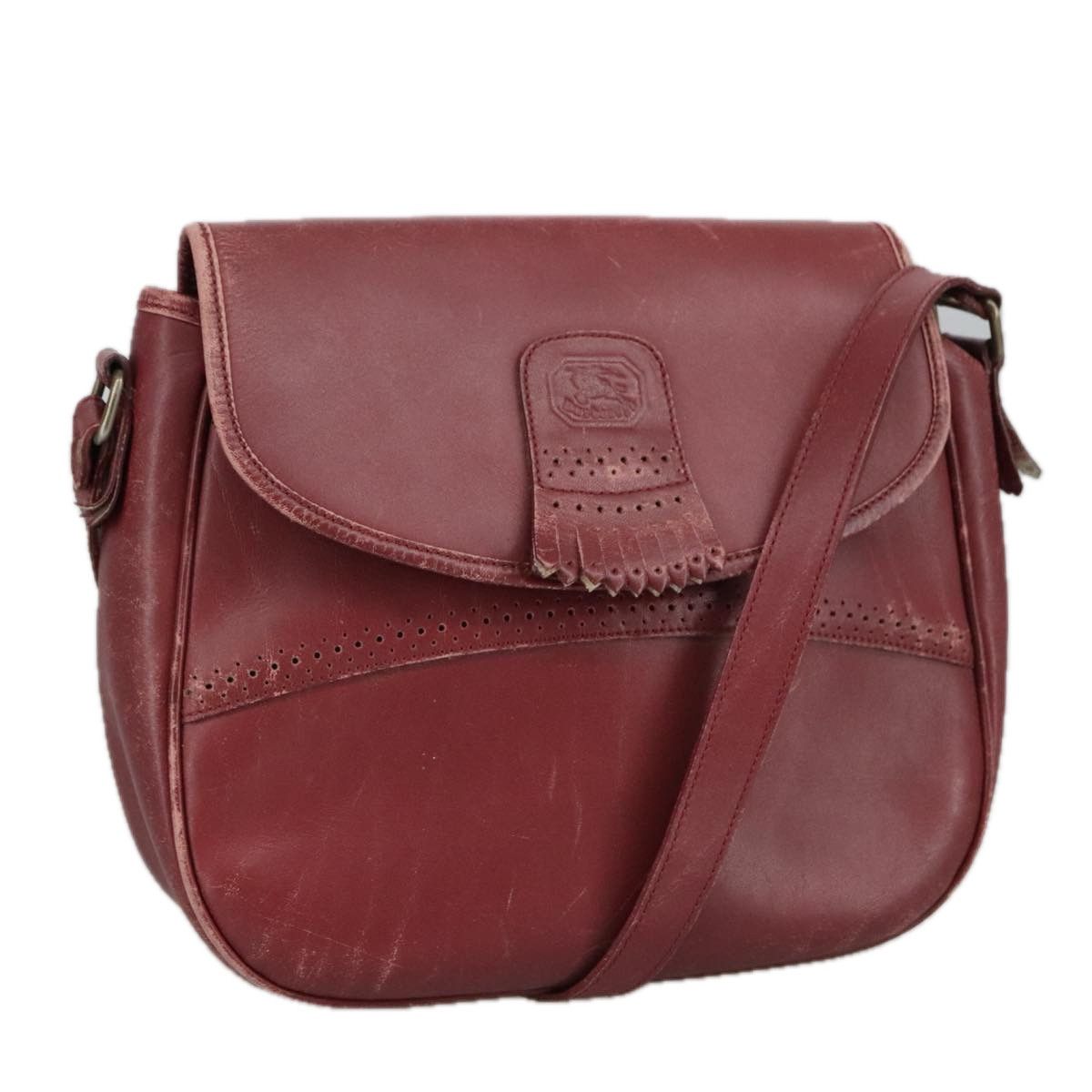 Burberry Burgundy Leather Shoulder Bag (Pre-Owned) Size ONE SIZE - 1 Thumbnail