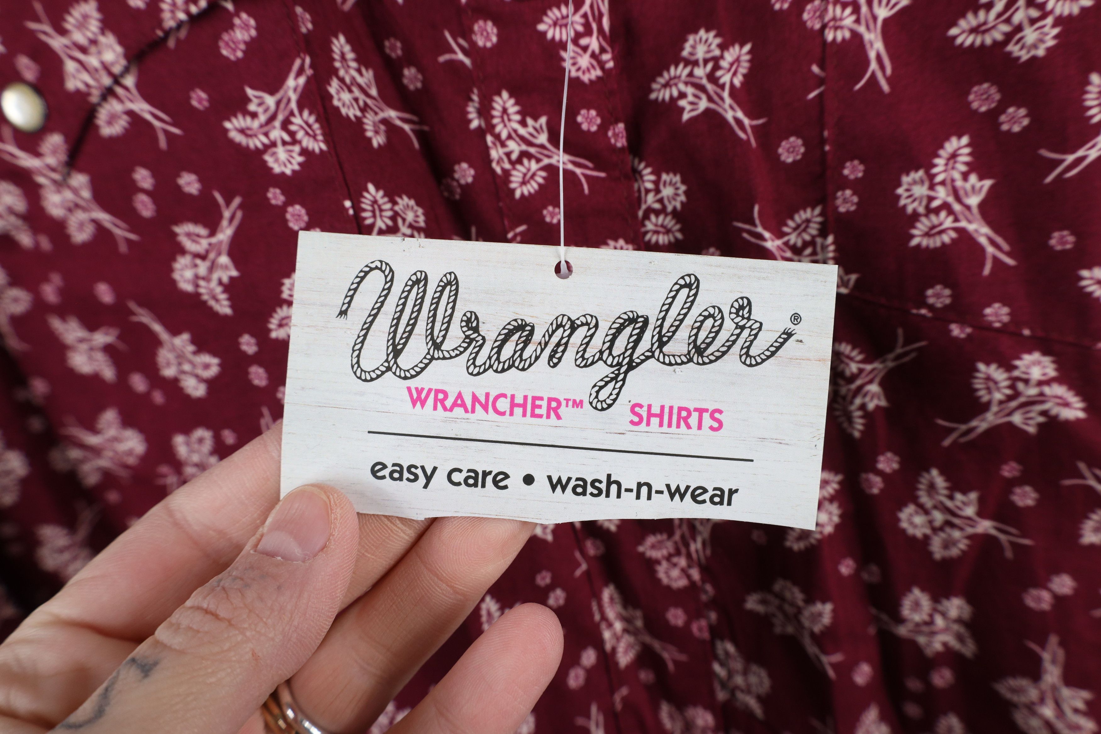 Vintage × Wrangler Deadstock Vintage Y2K Wrangler Cowgirl Snap Button Shirt Size XL / US 12-14 / IT 48-50 - 4 Thumbnail