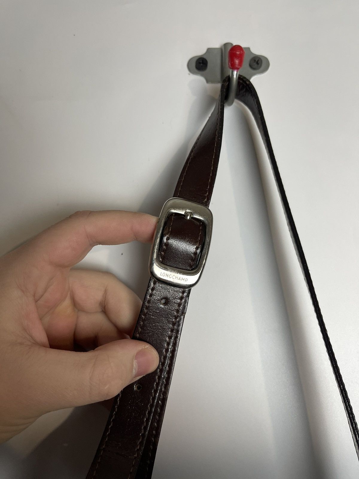 Longchamp LONGCHAMP Large Brown Leather Silver Toggle Shoulder Bag EUC Size ONE SIZE - 5 Thumbnail