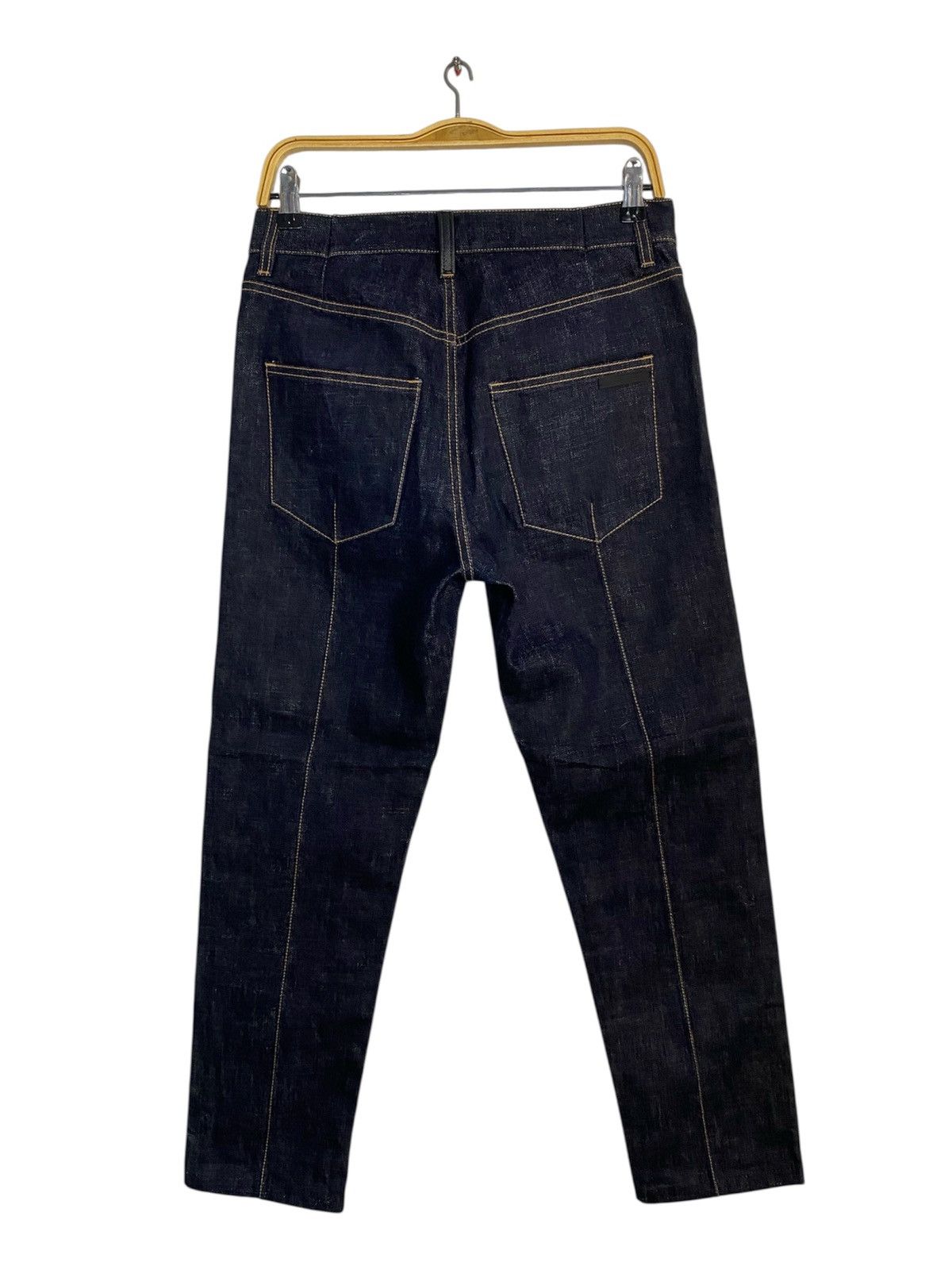 Prada Prada Italy Nylon Black Panel Selvedge Indigo Denim Jeans Size US 29 - 3 Thumbnail