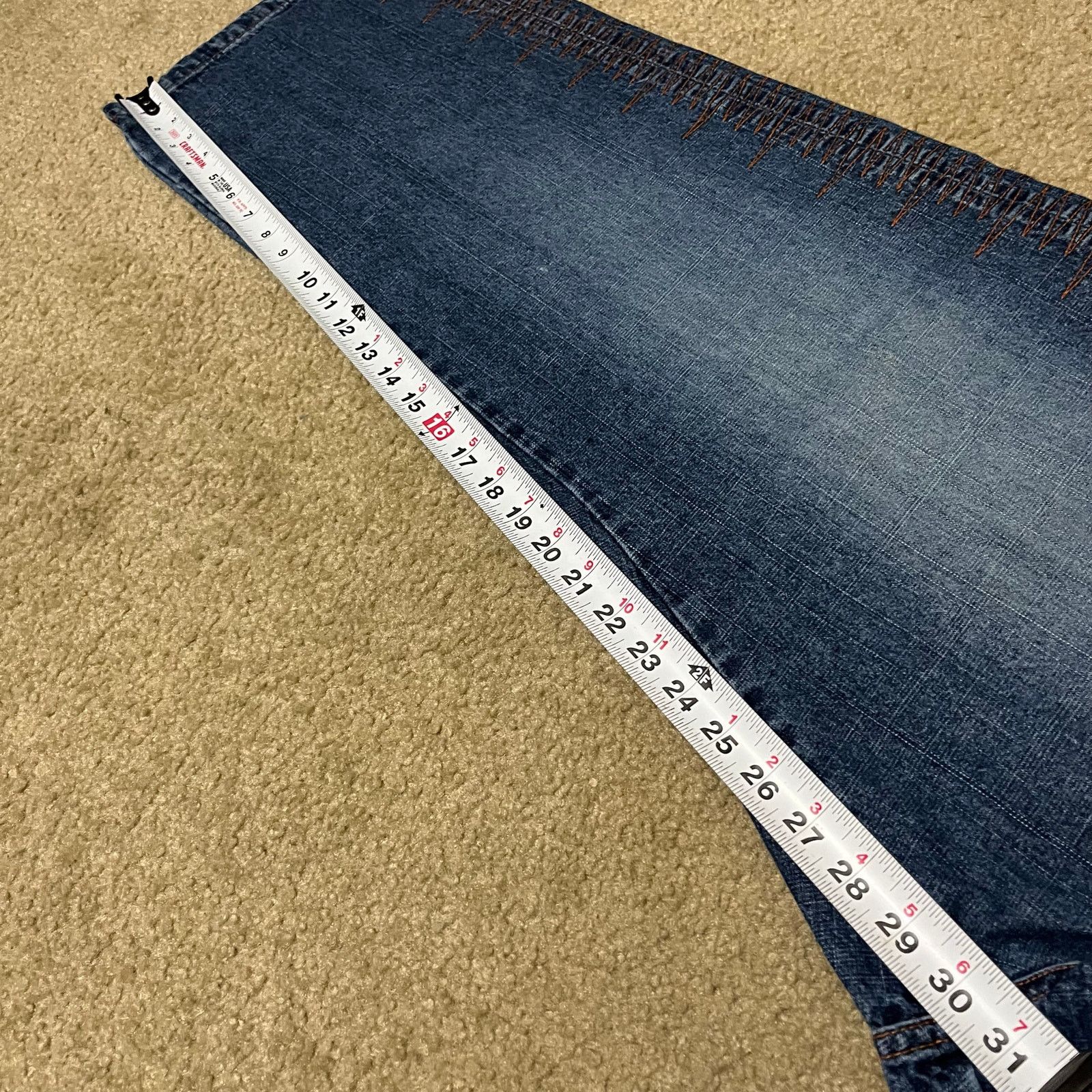 Other Y2K Vibes Gold Label Baggy Skater Embroidered Jeans 40Wx30L Size US 39 - 7 Thumbnail