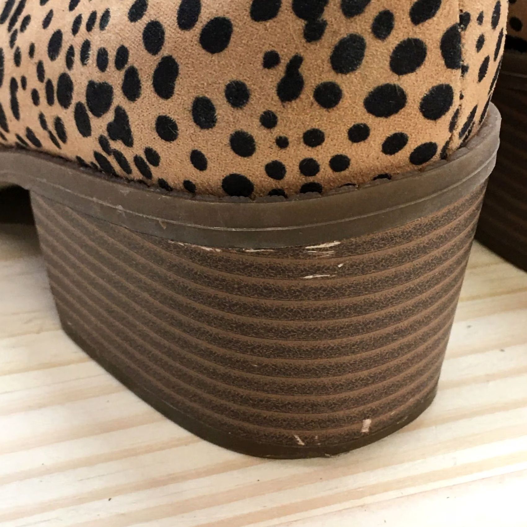 Vintage Maurices Boots Womens Brown Amanda Stitch Low Side Shootie Leopard Size US 8 / IT 38 - 7 Thumbnail
