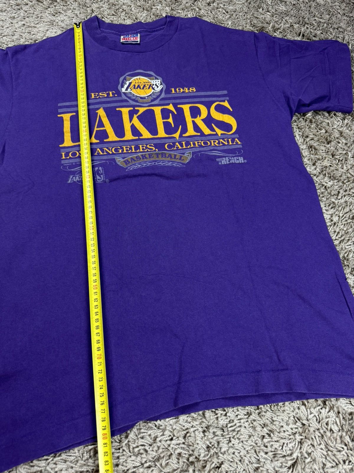 NBA × Vintage Vintage rare t shirt NBA Lakers 1992s original casual item Size US XL / EU 56 / 4 - 5 Thumbnail