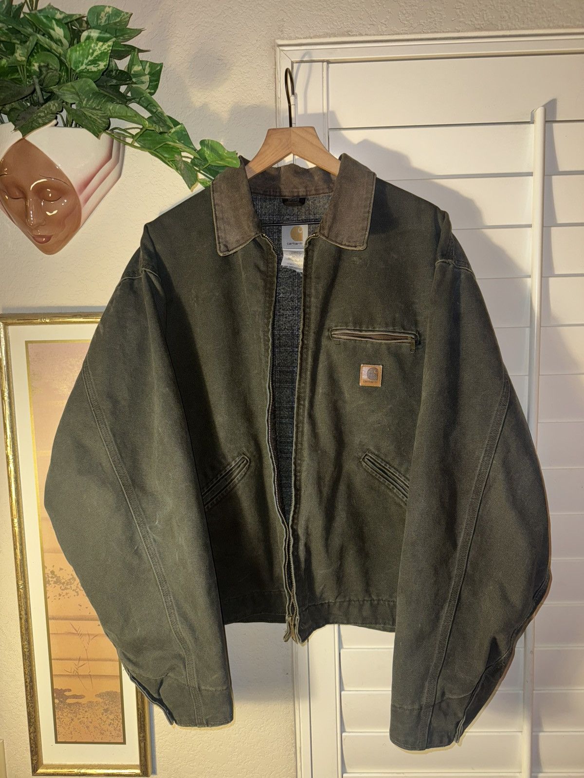Carhartt J97 MOS Detroit Blanket Lined Green Jacket XXL.