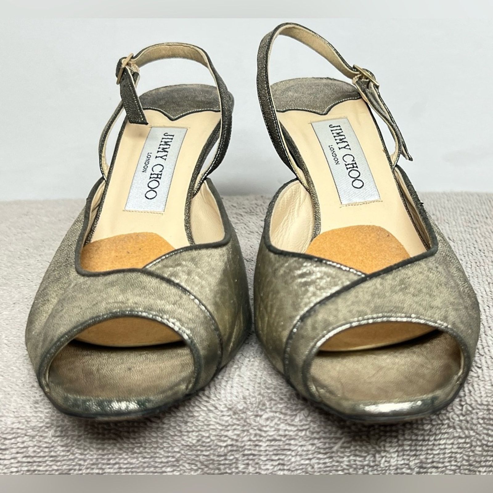 Jimmy Choo Jimmy Choo Peep-Toe Slingback Sandals US 9.5 Made in Italy Size US 9.5 / IT 39.5 - 1 Thumbnail