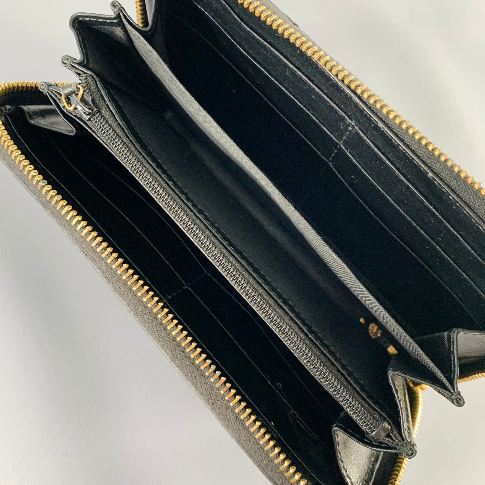 Gucci GUCCI Black Leather Zip Wallet Size ONE SIZE - 3 Thumbnail