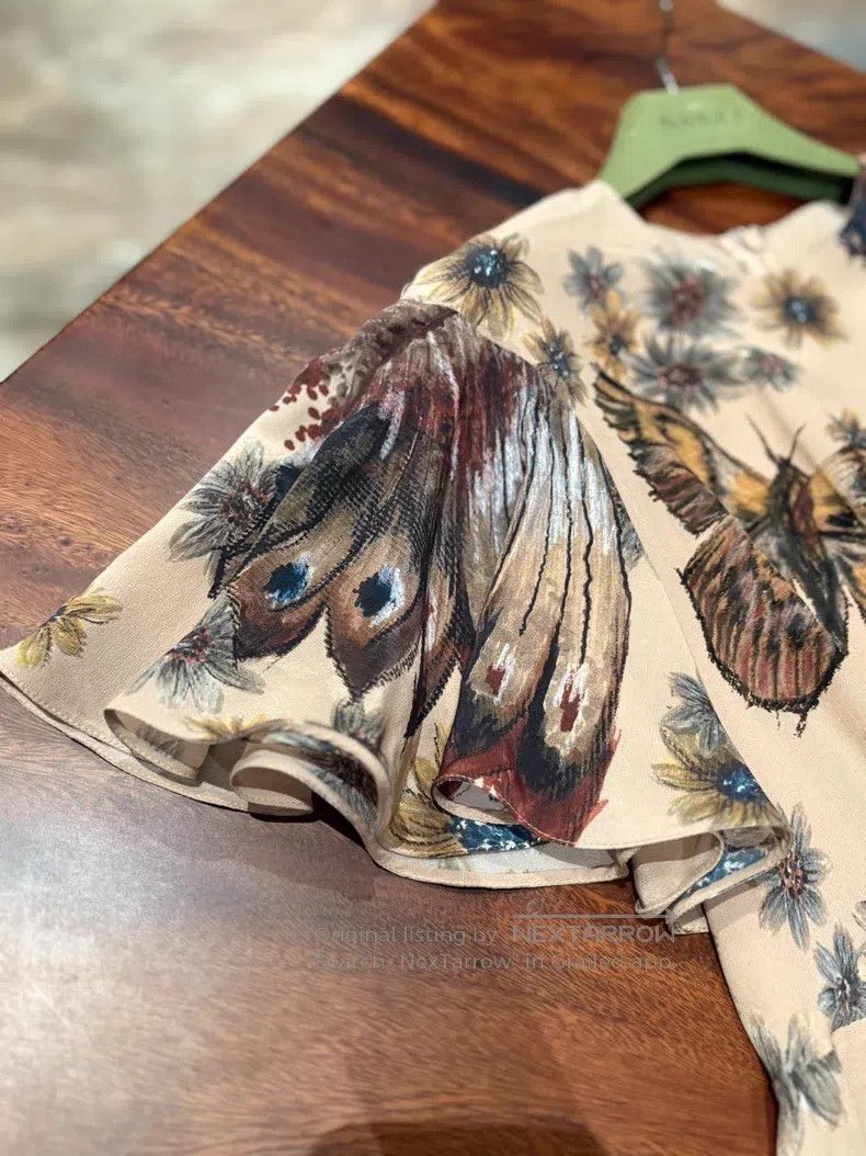 Valentino Valentino Mulberry silk classic butterfly pattern umbrella Size S / US 4 / IT 40 - 8 Thumbnail