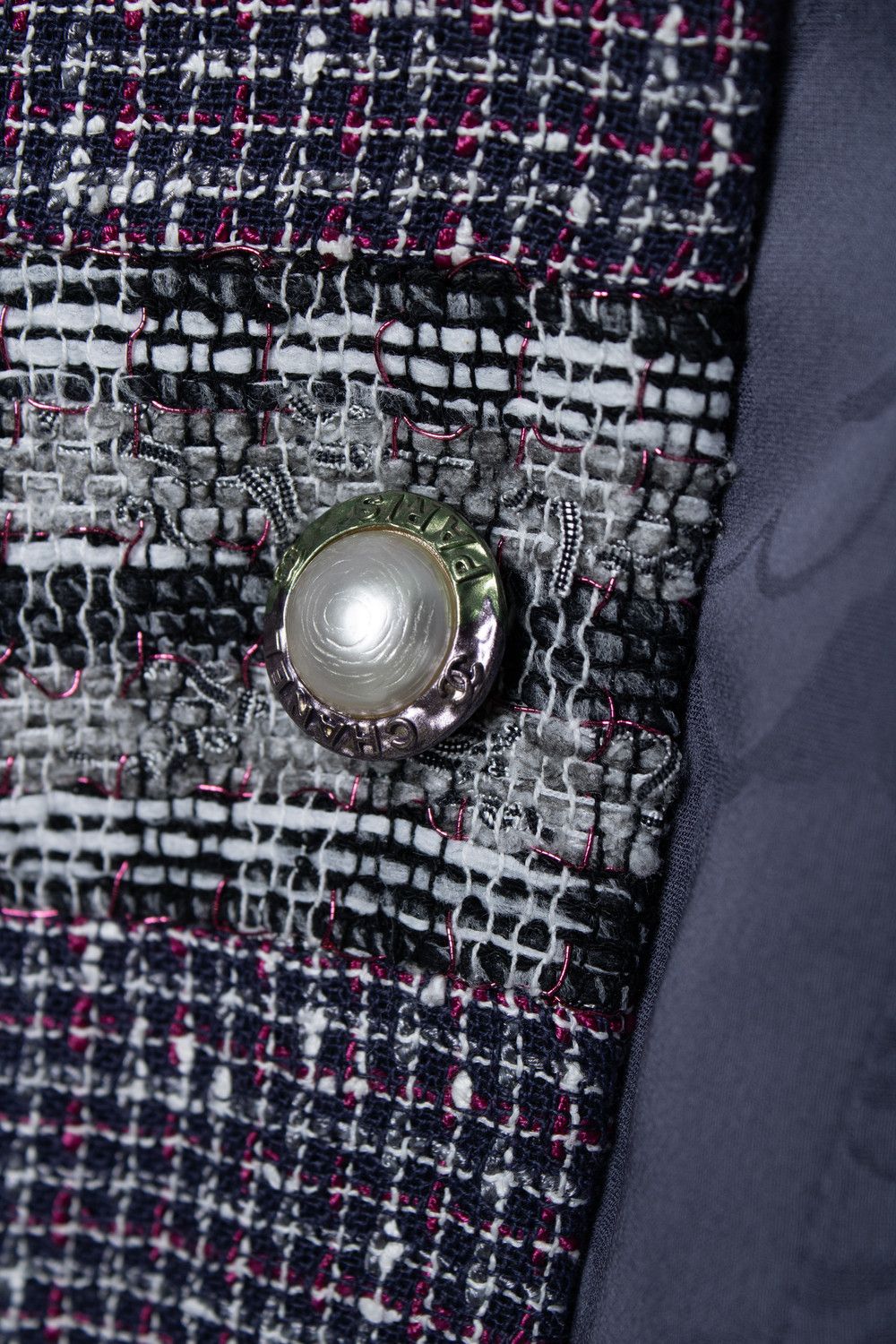 Chanel Chanel, purple tweed blazer with lurex Size L / US 10 / IT 46 - 8 Thumbnail