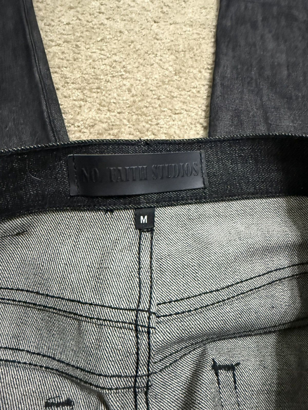 No Faith Studios No faith studios black selvedge Loose Fit Size US 32 / EU 48 - 9 Thumbnail