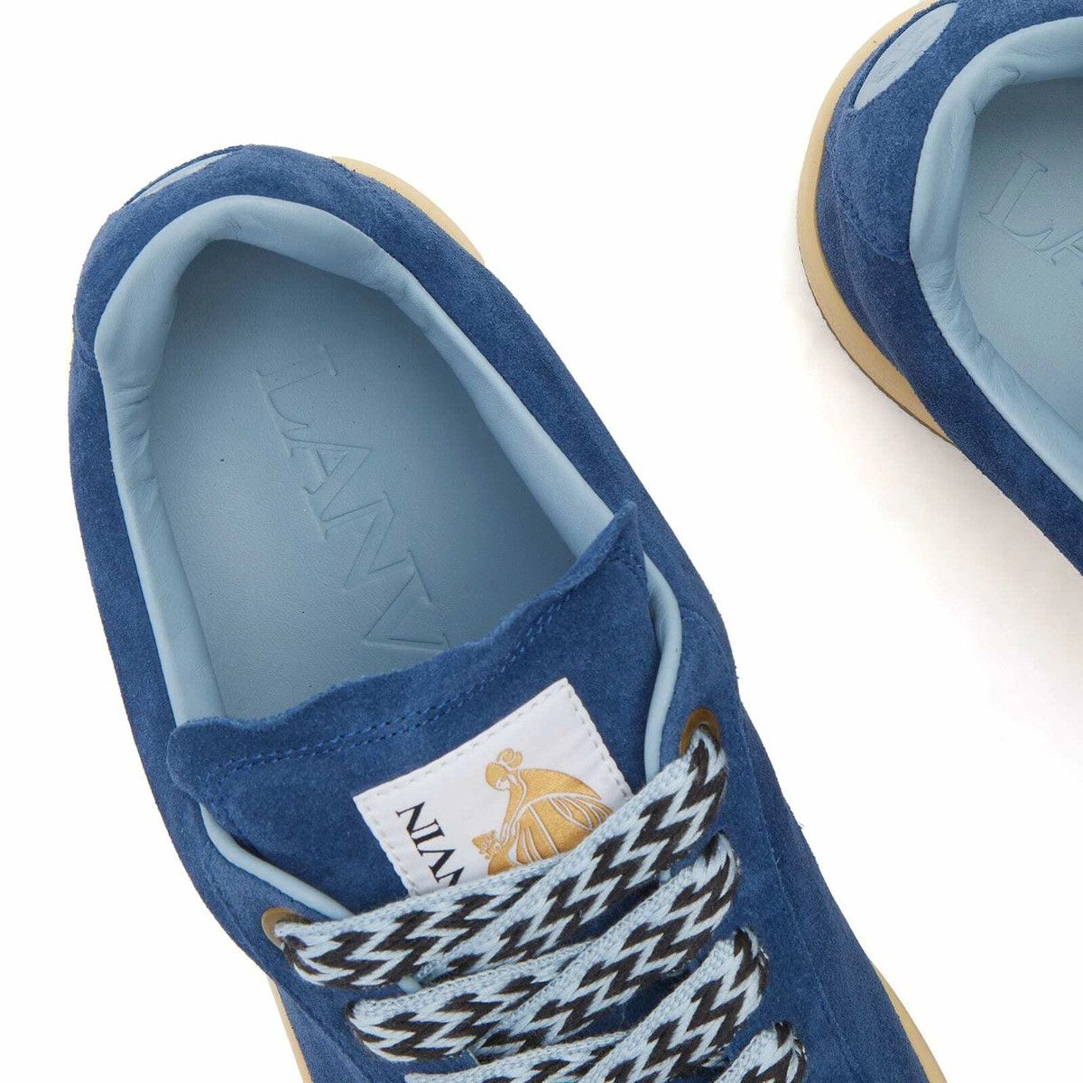 Lanvin o1w1db10225 Curb Lite Low-Top Sneakers in Blue Size US 8 / EU 41 - 4 Thumbnail