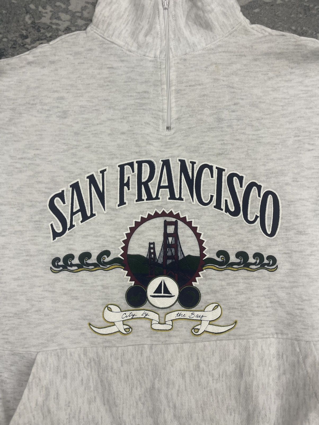 NFL Vintage San Francisco Quarter Zipper Sweatshirt s8 Size US M / EU 48-50 / 2 - 2 Thumbnail