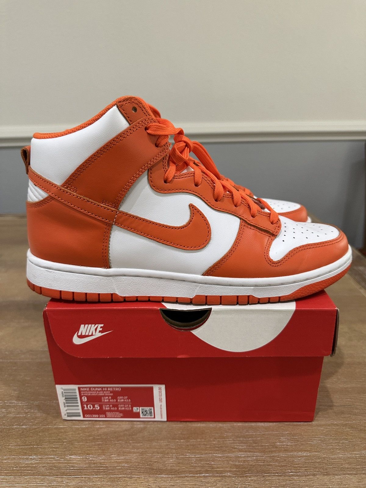 Nike Dunk Hi Retro Syracuse (2021) Size US 9 / EU 42 - 2 Thumbnail