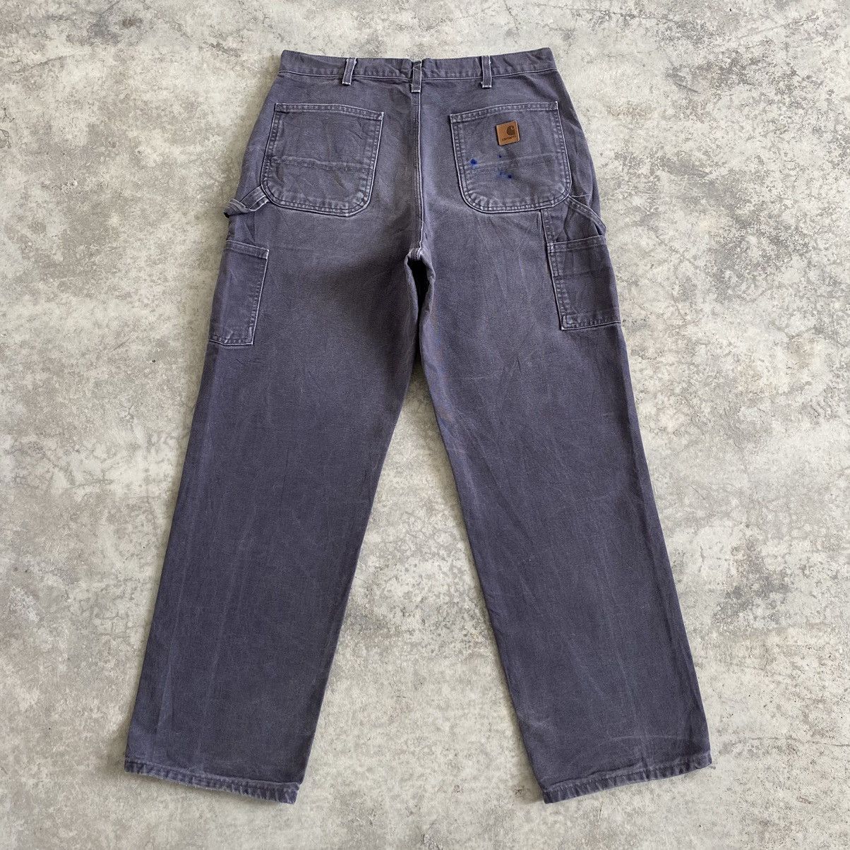 Carhartt Vintage Carhartt Faded Petrol Blue Carpenter Workwear Pants Size US 34 / EU 50 - 11 Thumbnail