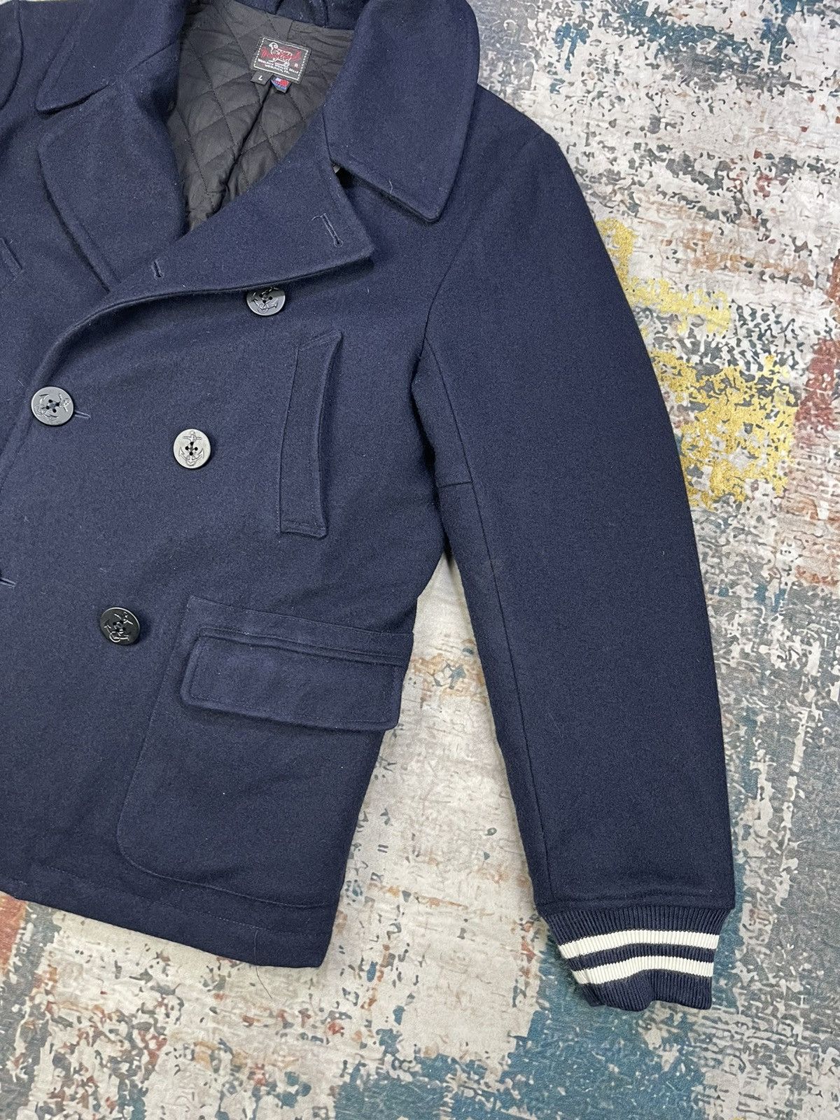 Woolrich Woolen Mills Woolrich Wool Double Breasted Navy Sailor Peacoat Size US L / EU 52-54 / 3 - 4 Thumbnail
