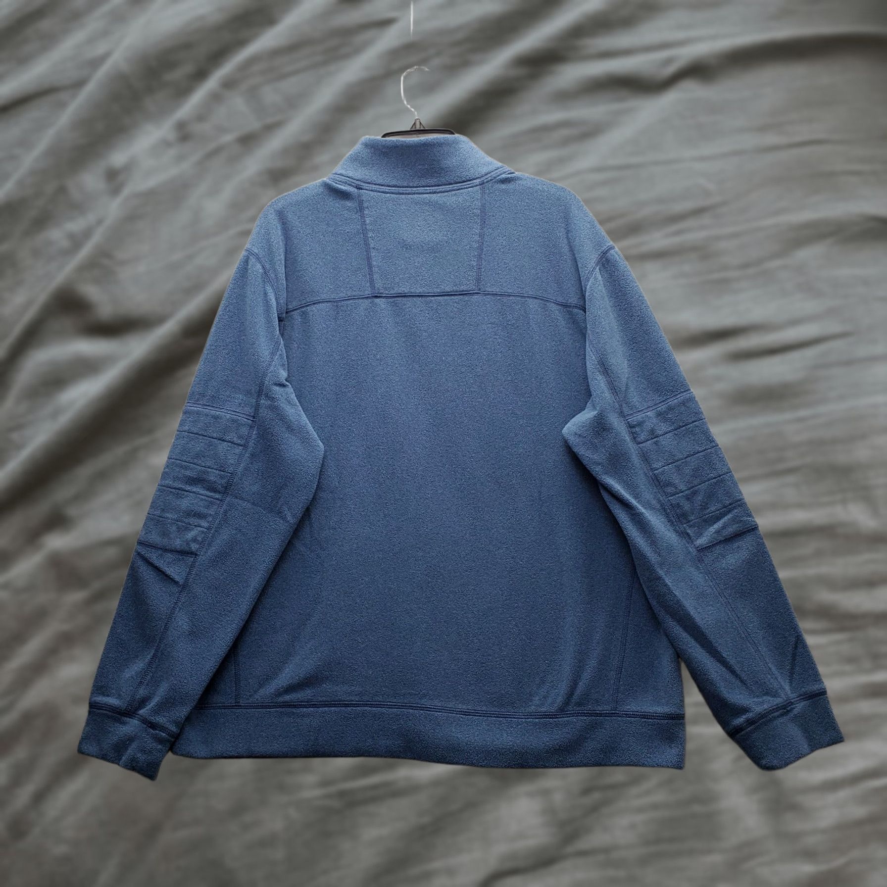 Tommy Bahama Tommy Bahama Mens Size L Blue Fleece Sweatshirt Embroidered Logo 1/4 Snap Button Shirt Size US L / EU 52-54 / 3 - 1 Thumbnail