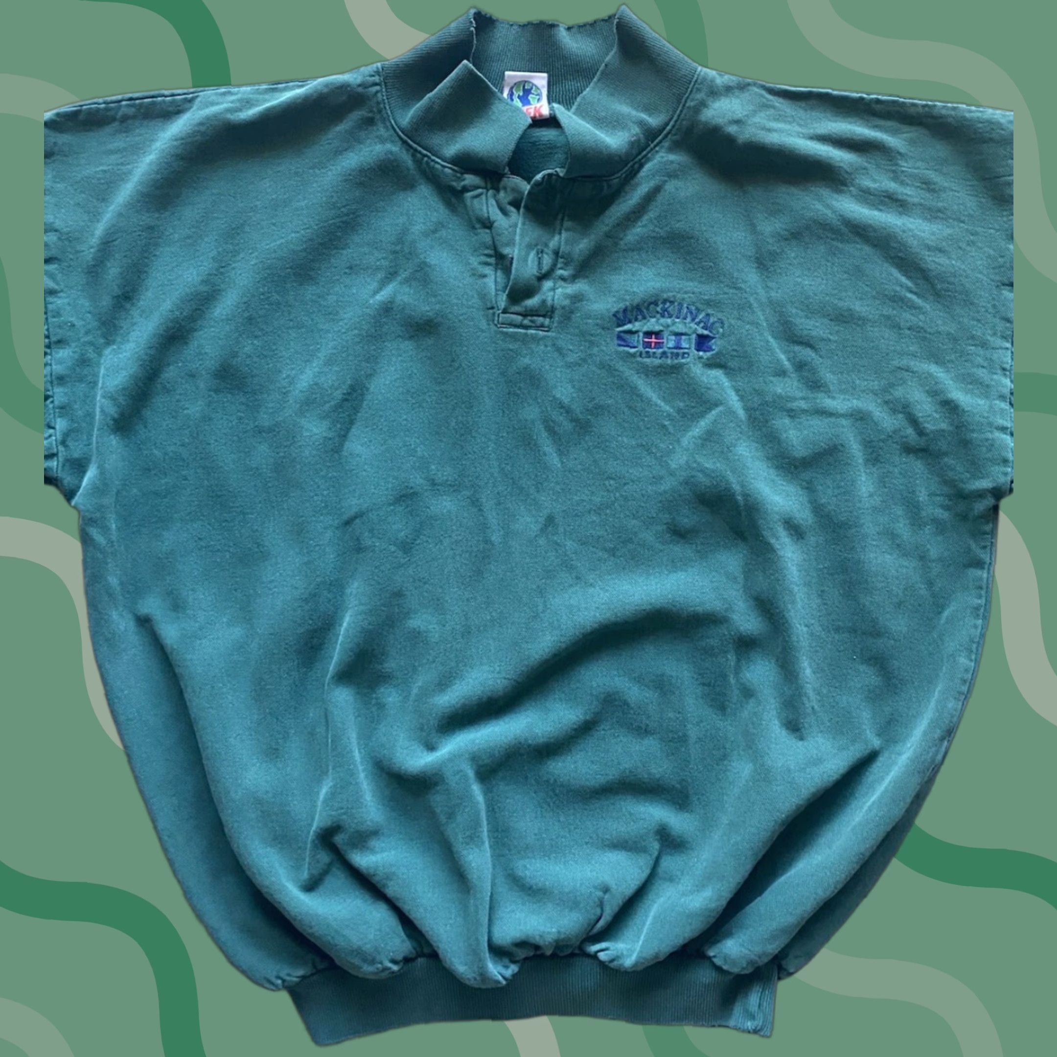 Vintage VINTAGE Wek Sweatshirt Green Size 3 Men’s Long Sleeve Pullover No Buttons Mackinac Island Size US S / EU 44-46 / 1 - 1 Thumbnail