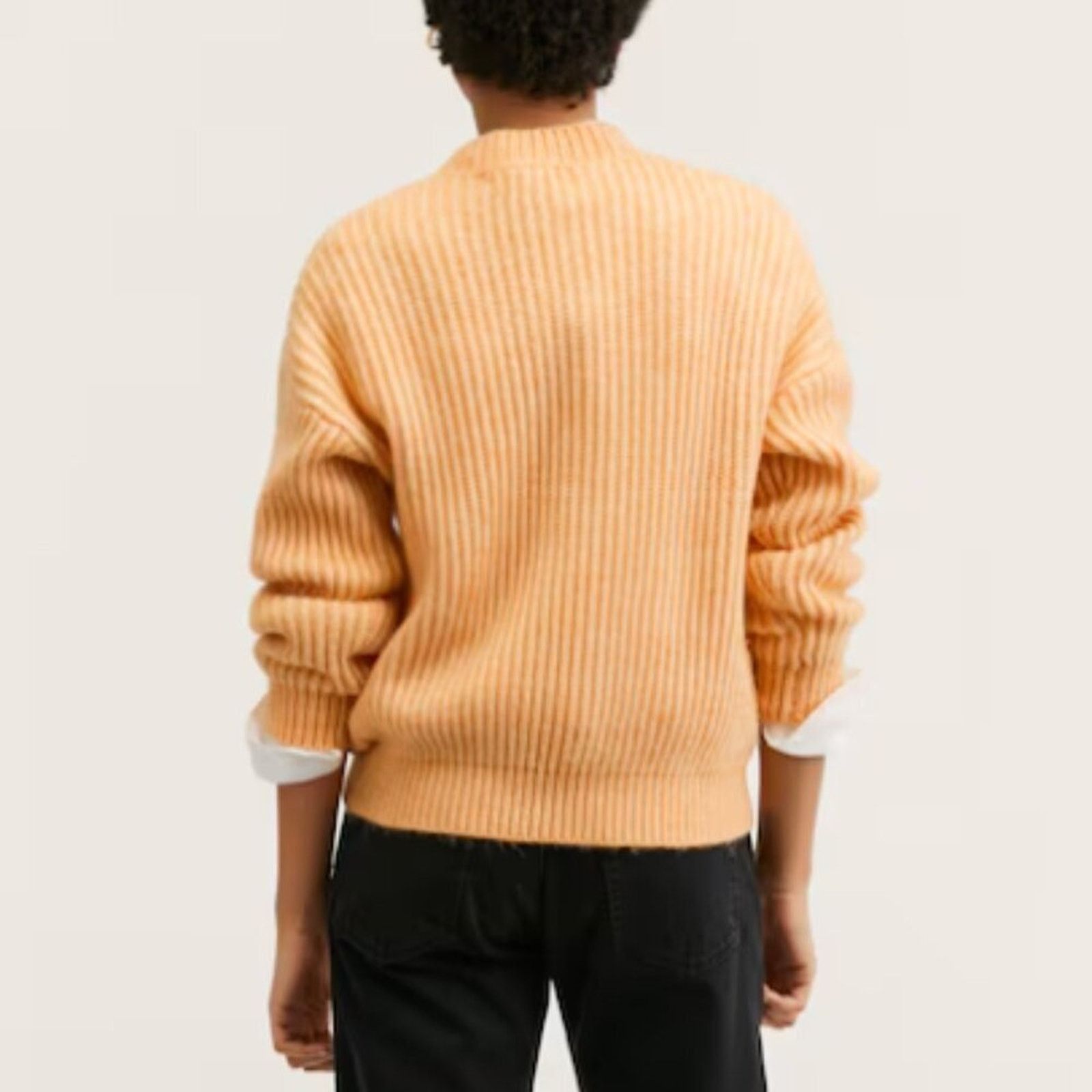 Mango Mango MNG Peach Orange Chunky Knit Sweater NWT Plus 3XL Size 3XL / US 20-22 - 3 Thumbnail