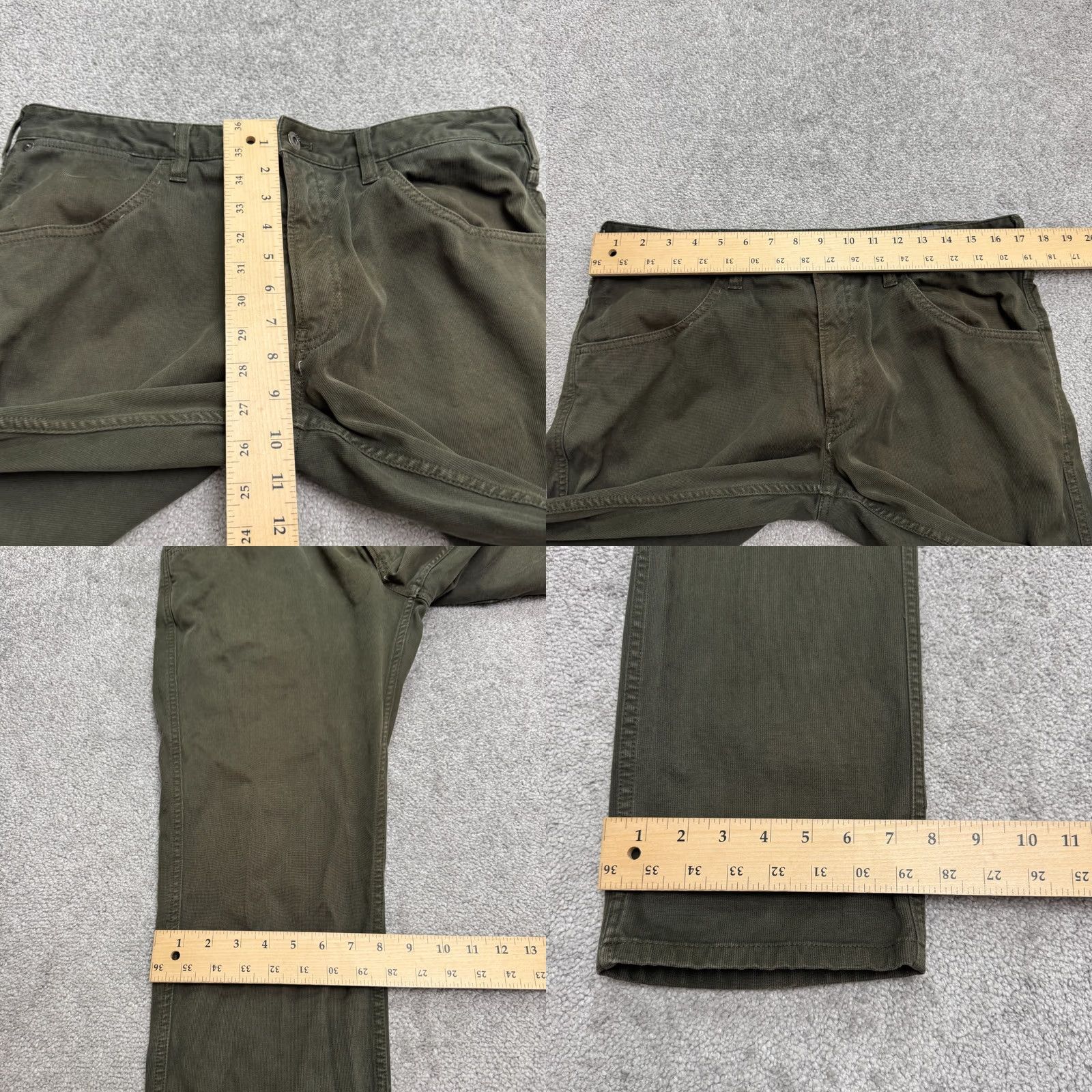 Bonobos Bonobos Slim Fit Straight Leg Chino Pants Mens 35x34 Dark Green Cotton Casual Size US 35 - 10 Thumbnail