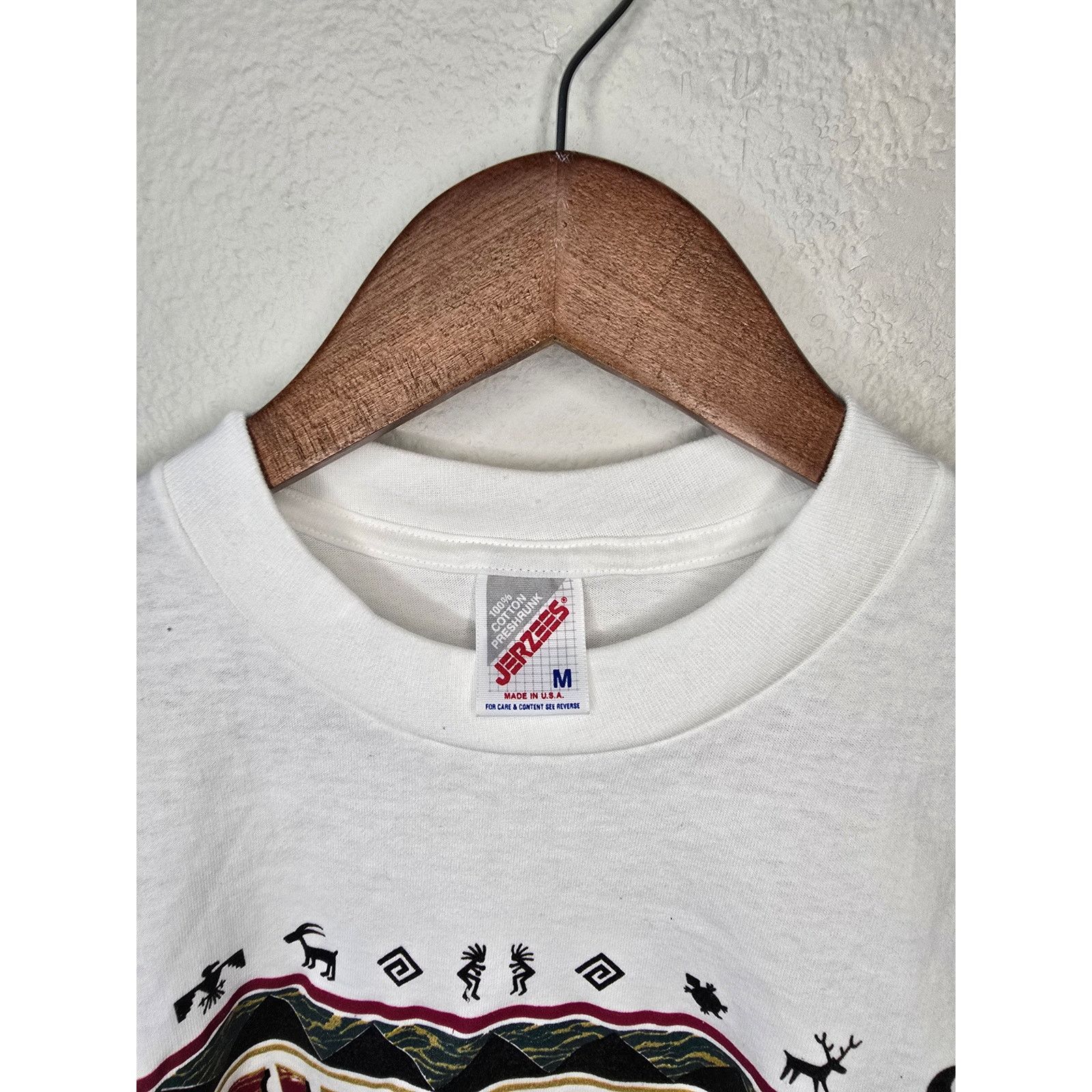 Jerzees × Vintage Vintage Test Print White New Mexico Floral Door Country Tee Size US M / EU 48-50 / 2 - 6 Thumbnail