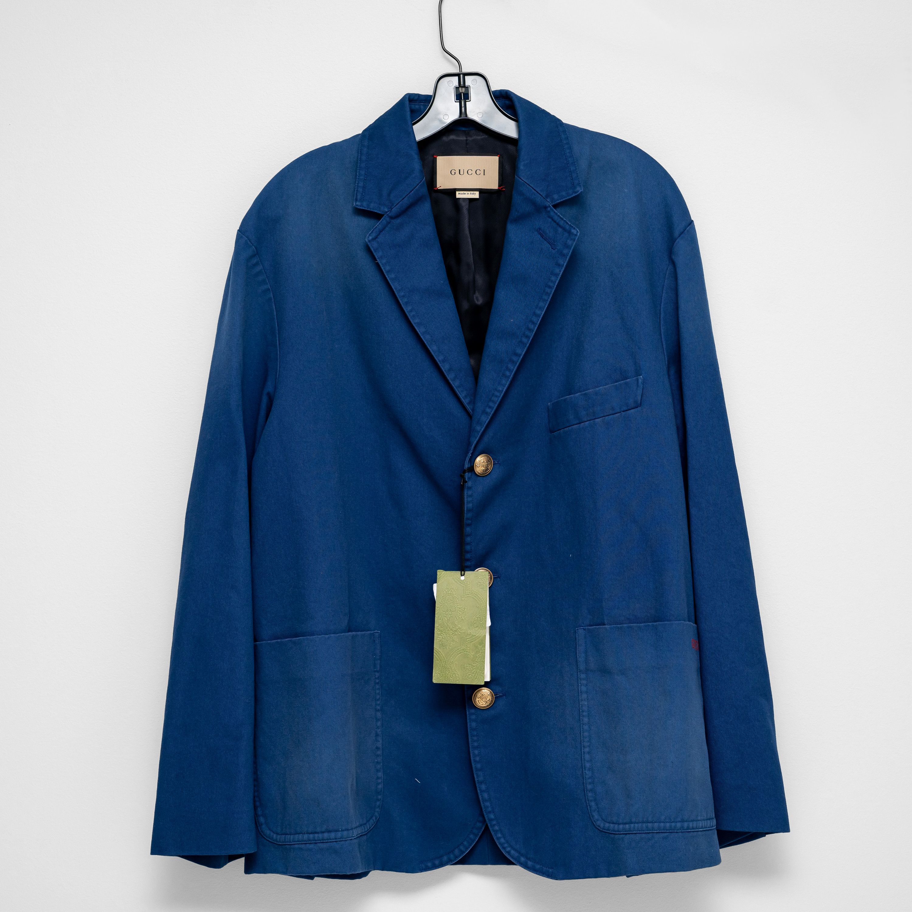 Gucci 50 L - Gucci Drill Jacket Cotton Blue Blazer Size US L / EU 52-54 / 3 - 4 Thumbnail