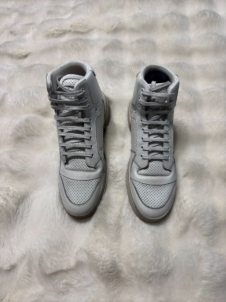 Saint Laurent Paris Saint Laurent Paris Old high-top shoes made of pure white s Size US 7 / EU 40 - 5 Thumbnail