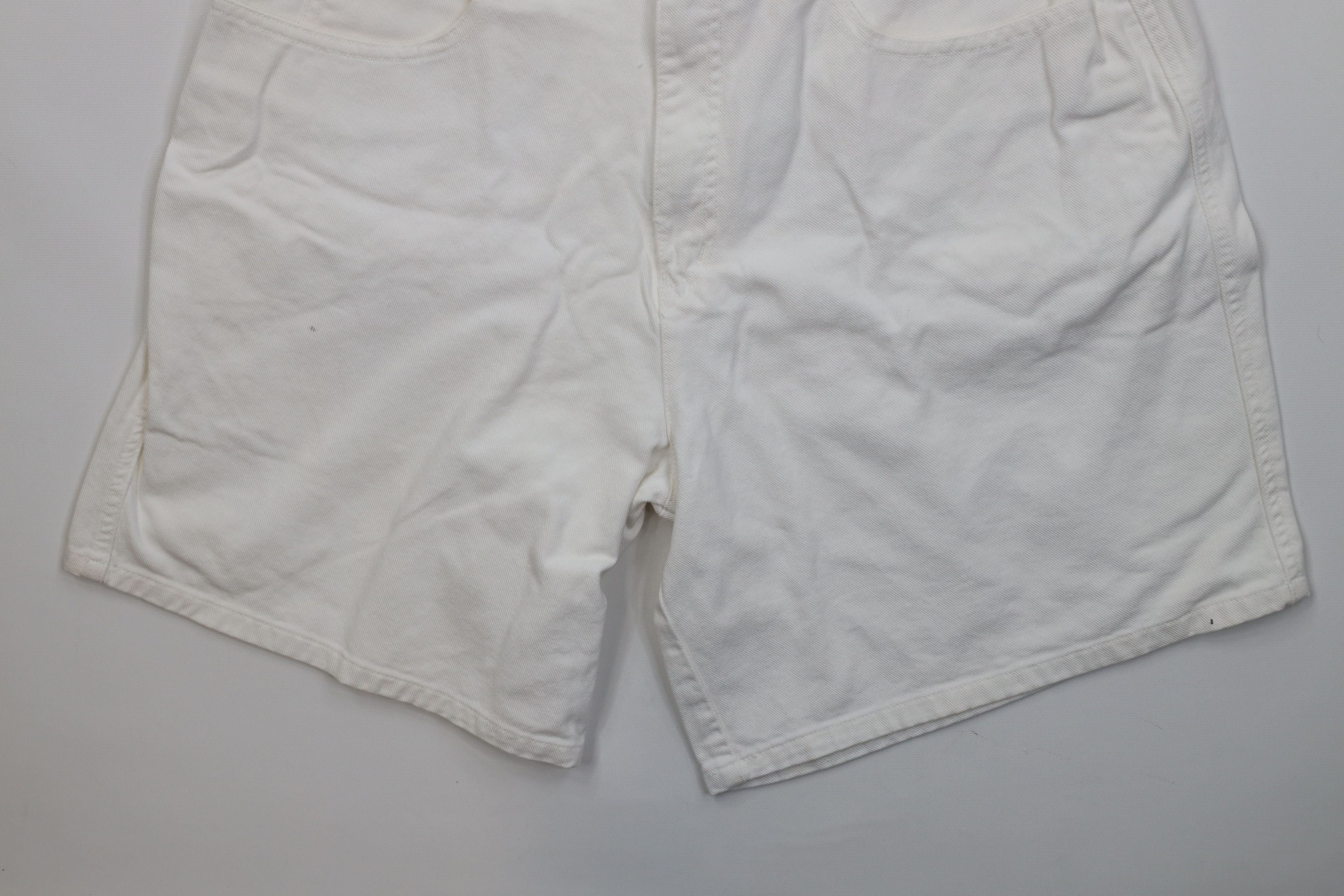 Vintage Vintage 90s Streetwear Denim Jean Shorts Jorts White Cotton Size 36" / US 14 / IT 50 - 4 Thumbnail