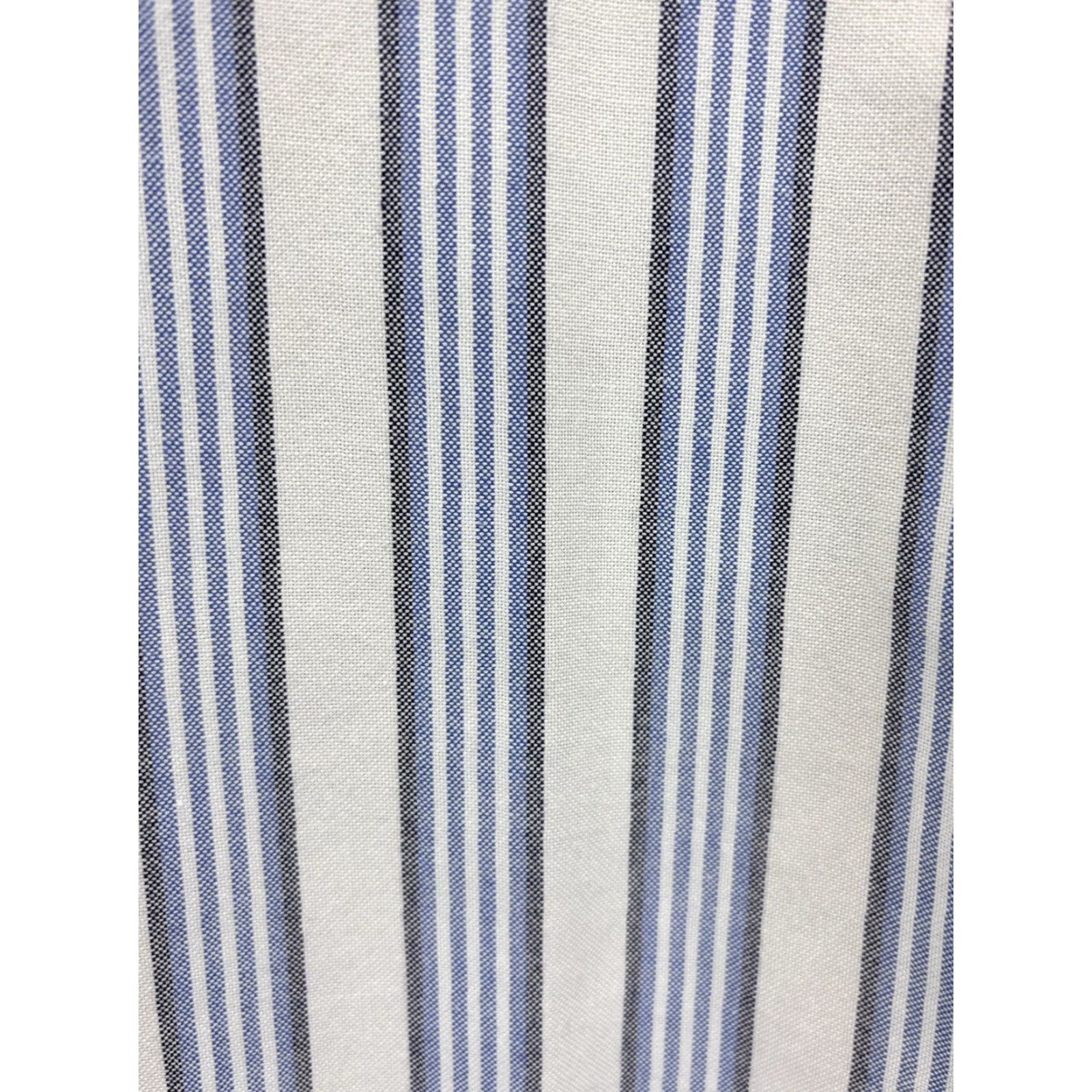 Vintage VINTAGE J. Peterman Striped Shirt Men 2XL/XXL Button-Up Long Sleeve Cotton Portugal Blue Yellow White Mens Size US XXL / EU 58 / 5 - 4 Thumbnail