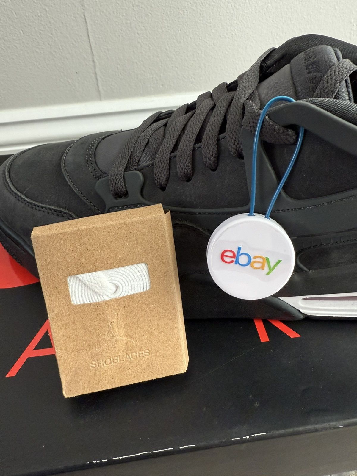 Jordan Brand Nigel Sylvester Jordan 4 RM Driveway Grey Anthracite Red 12 Size US 12 / EU 45 - 9 Thumbnail