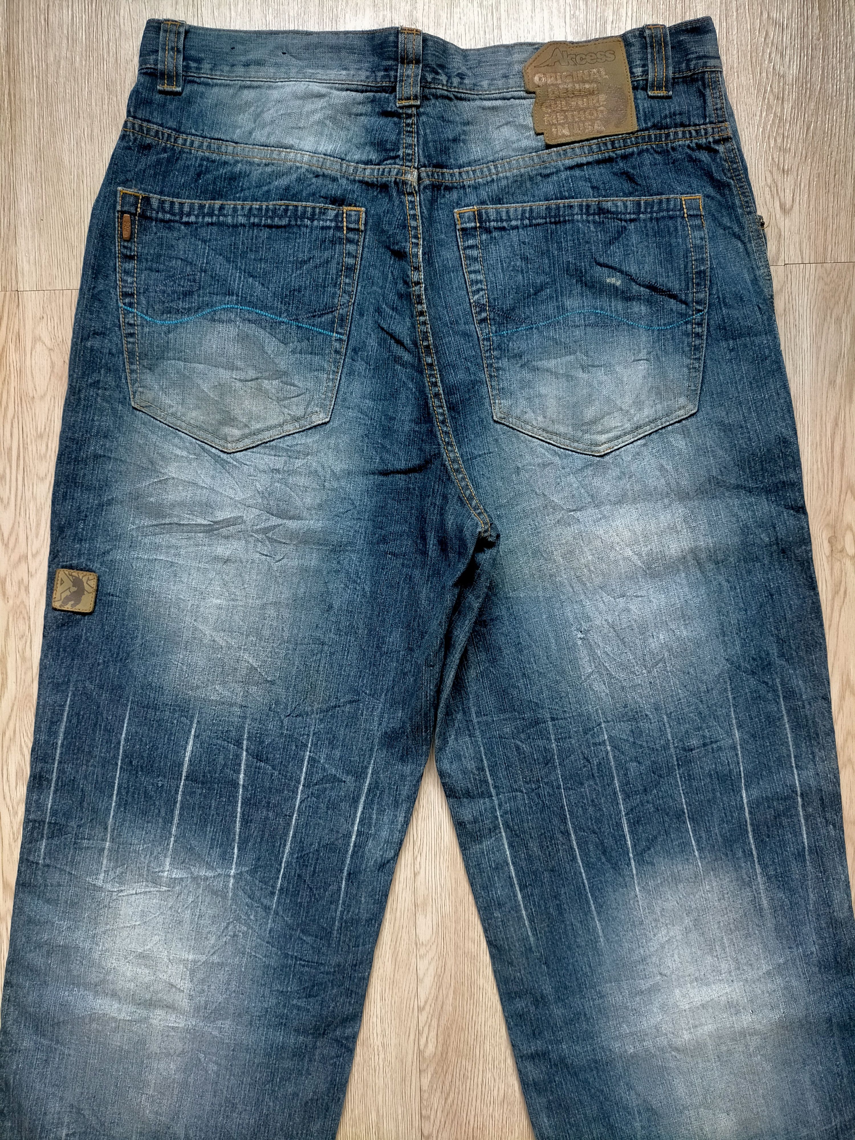 JNCO × Japanese Brand Akcess Baggy Vtg 90s Hip Hop Skate Style Denim Size US 34 / EU 50 - 11 Thumbnail