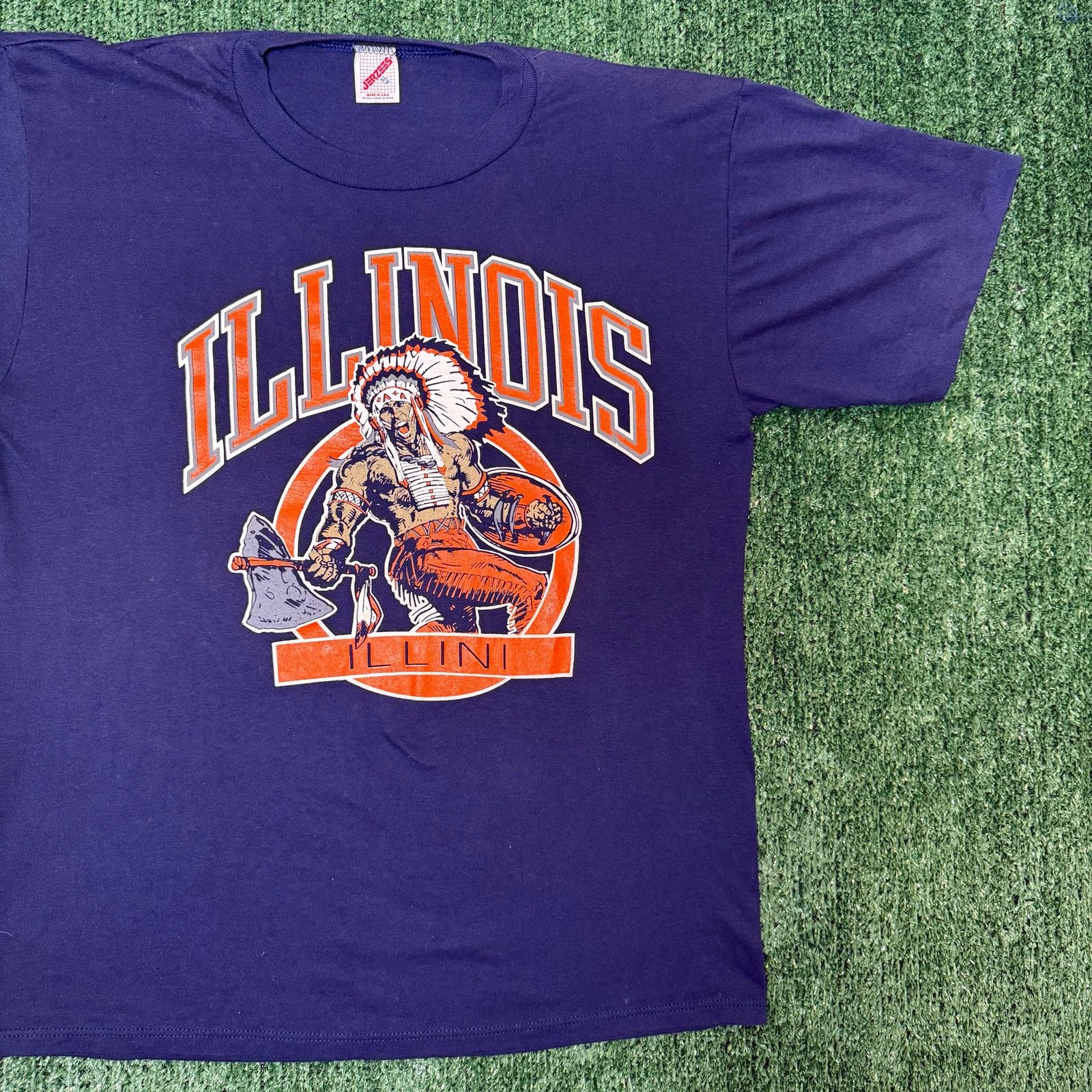 90s University of Illinois Fighting Illini Caricature Shirt