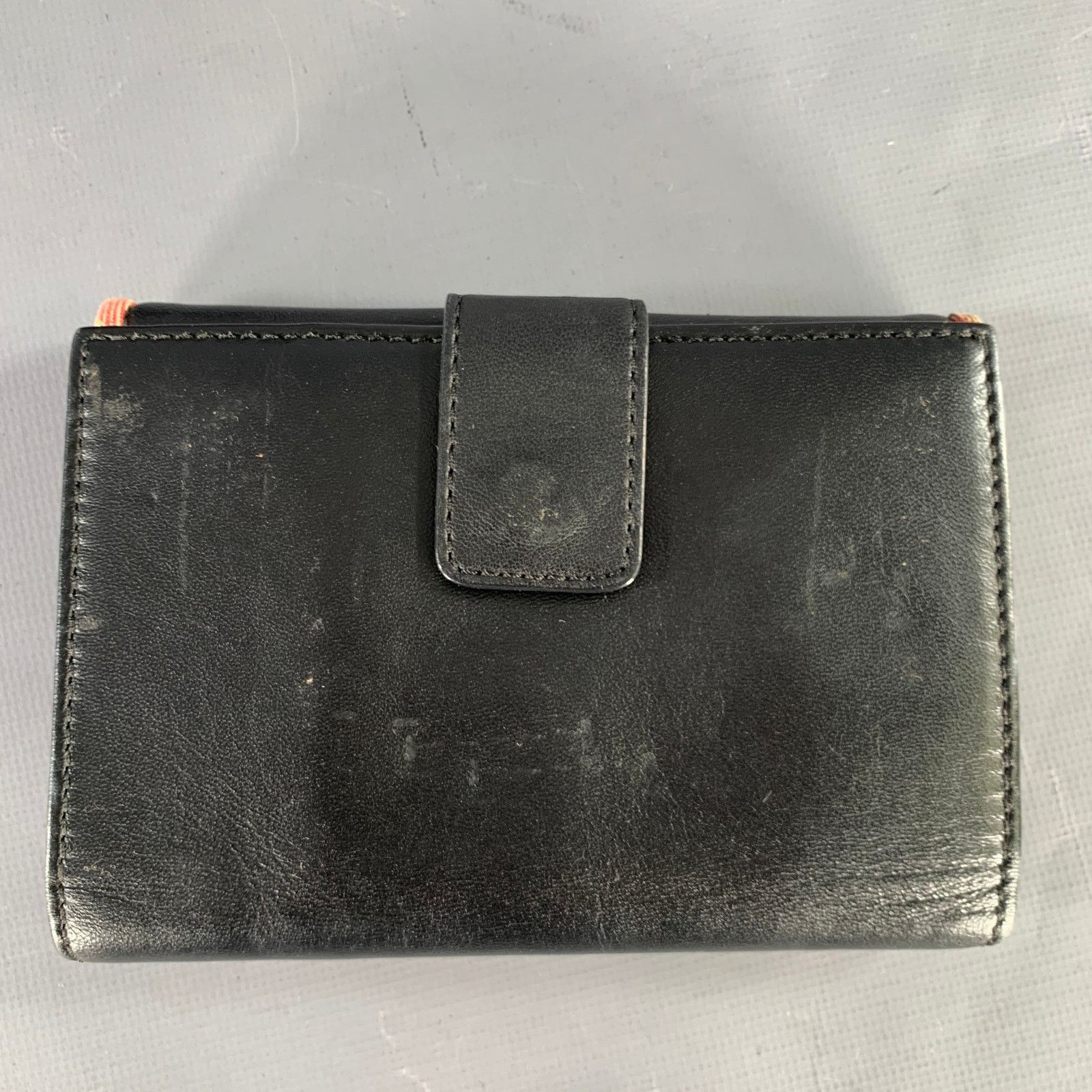 Burberry BURBERRY Black Faux Leather Check Trim Wallet Size ONE SIZE - 7 Thumbnail