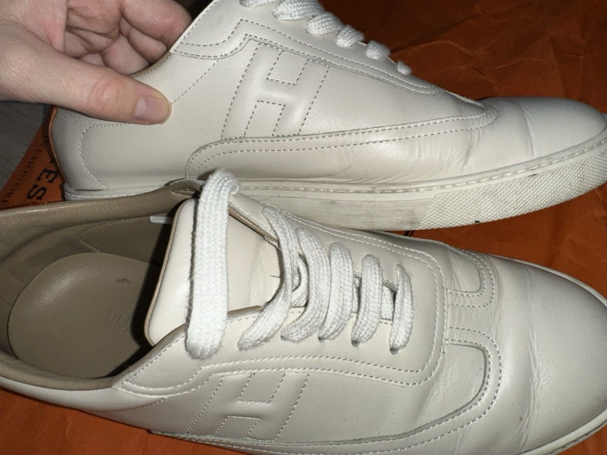 Hermes Hermès Avantage Sneakers White/Orange - Size 41-42 EU Size US 9 / EU 42 - 10 Thumbnail