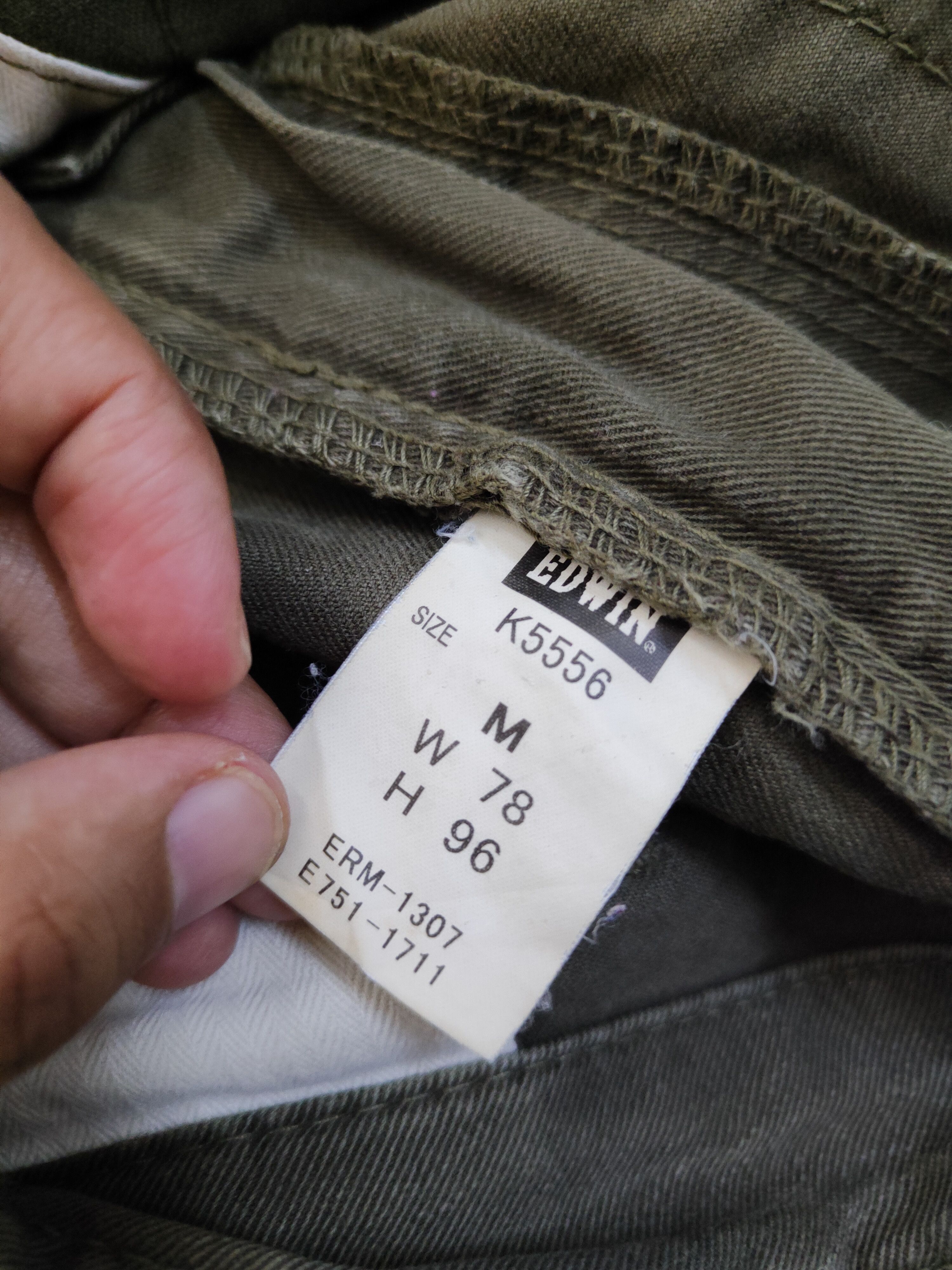 Japanese Brand Edwin Olive Multipocket utility tactical Casual Pants #W2097 Size US 31 - 12 Thumbnail