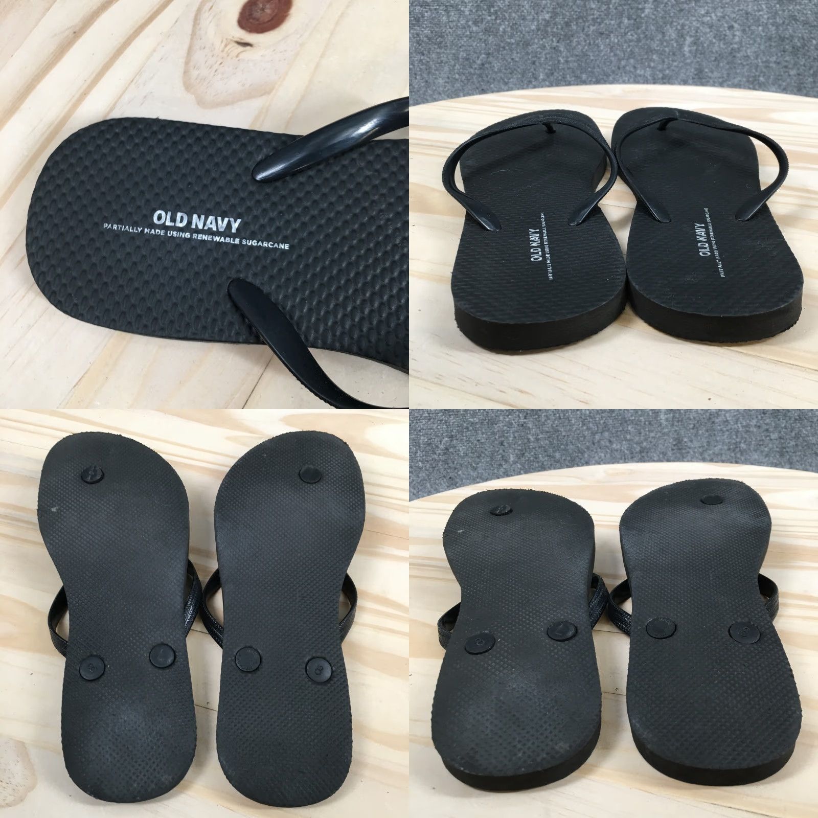 Old Navy Old Navy Sandals Womens 8 Flip Flop Black Slip On Open Toe Casual Comfort Flats Size US 8 / IT 38 - 8 Thumbnail