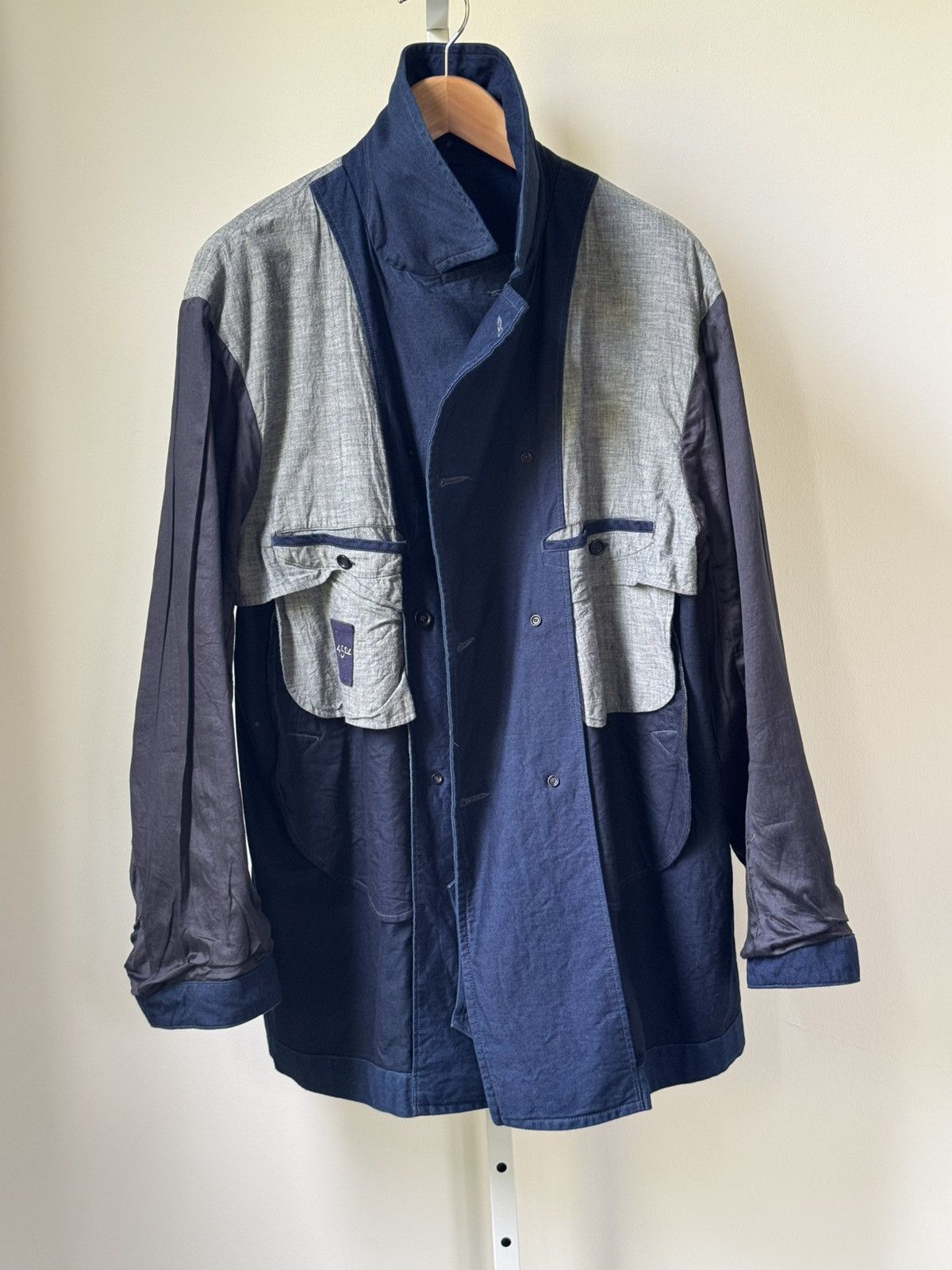 45rpm Indigo Dyed Double Breasted Coat Size US L / EU 52-54 / 3 - 14 Thumbnail